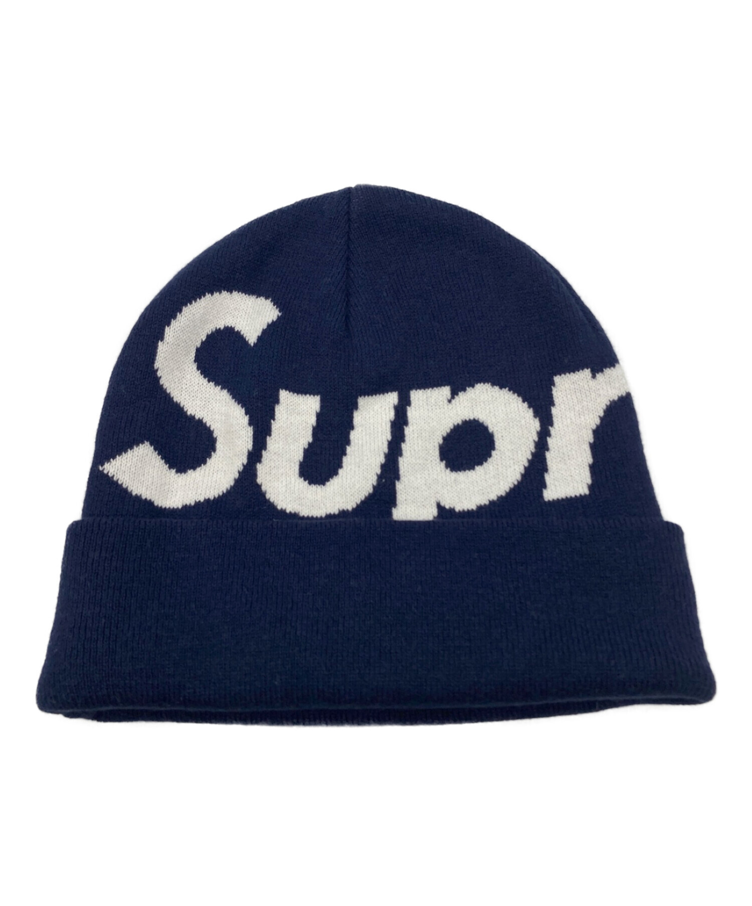 SUPREME (シュプリーム) ニット帽 ネイビー サイズ:-