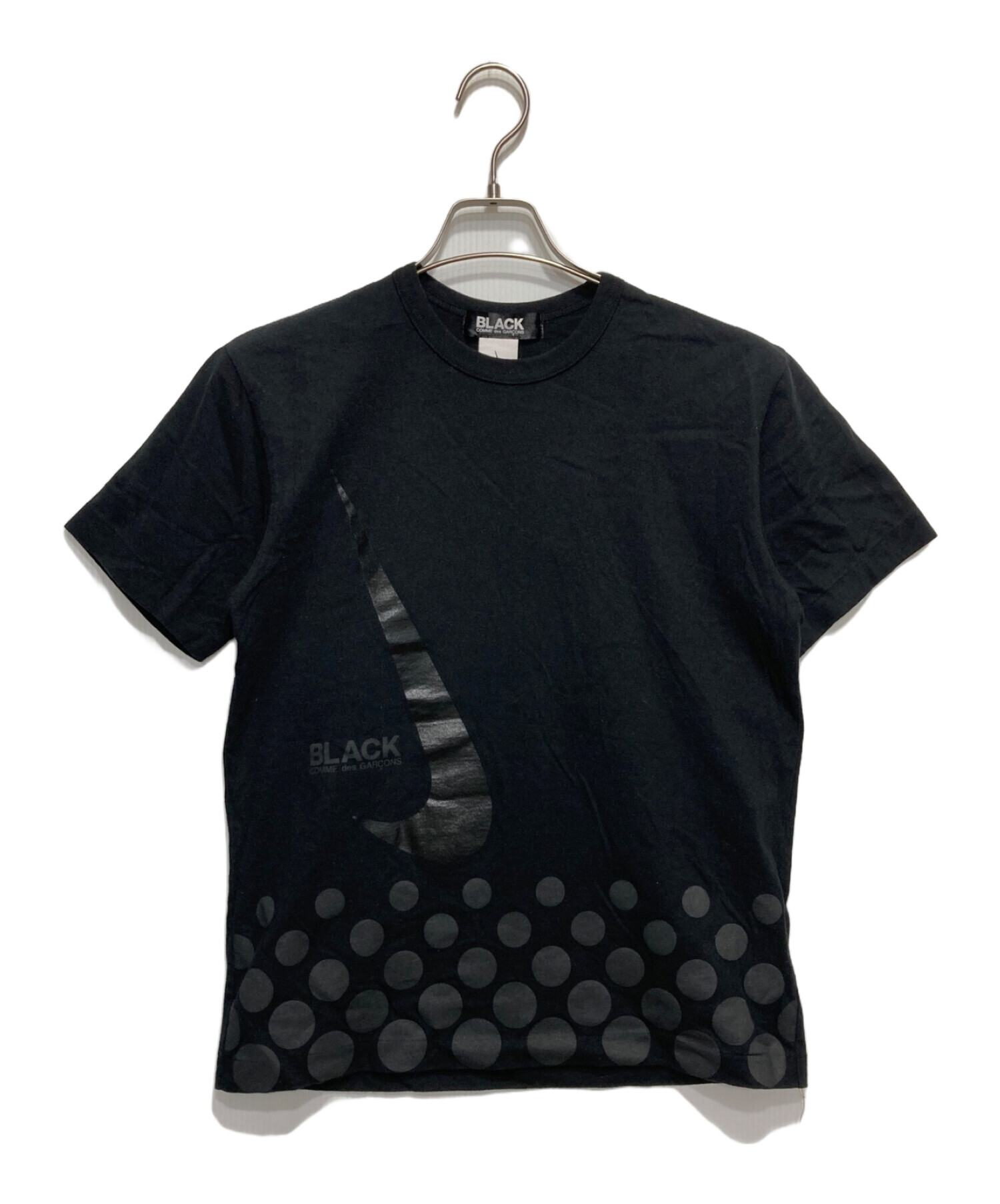 BLACK COMME des GARCONS (ブラック コムデギャルソン) NIKE (ナイキ) プリントTシャツ ブラック サイズ:L