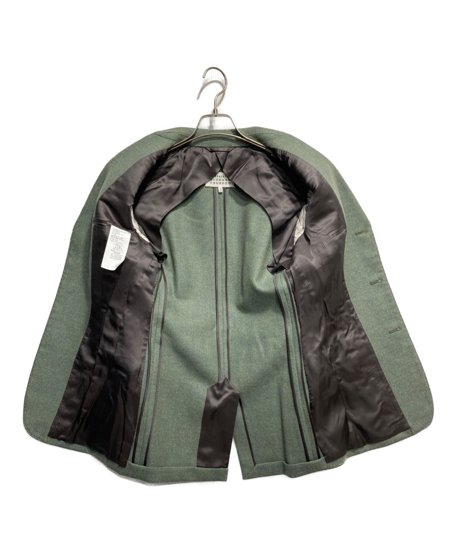 Maison Margiela (メゾンマルジェラ) 3Bジャケットセットアップ グリーン サイズ:44