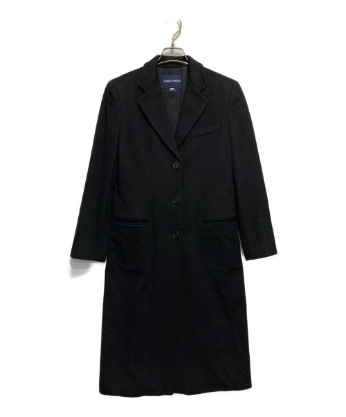 【中古・古着通販】GIORGIO ARMANI (ジョルジョアルマーニ) オールドカシミヤコート ブラック サイズ:36｜ブランド・古着通販  トレファク公式【TREFAC FASHION】スマホサイト