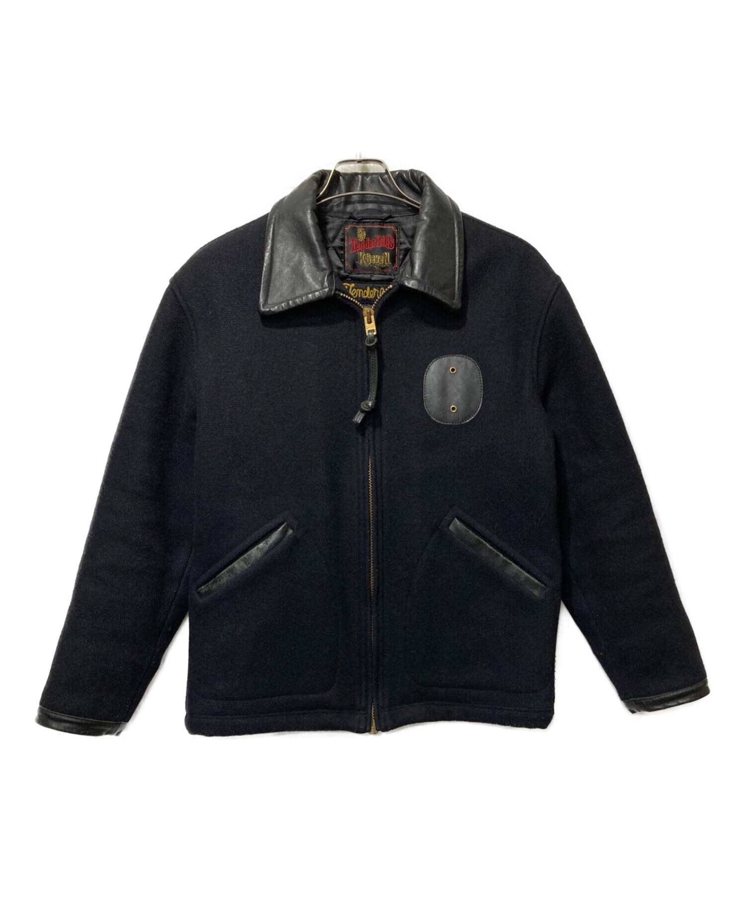 TENDERLOIN (テンダーロイン) レザーポリスマンジャケット ブラック サイズ:M