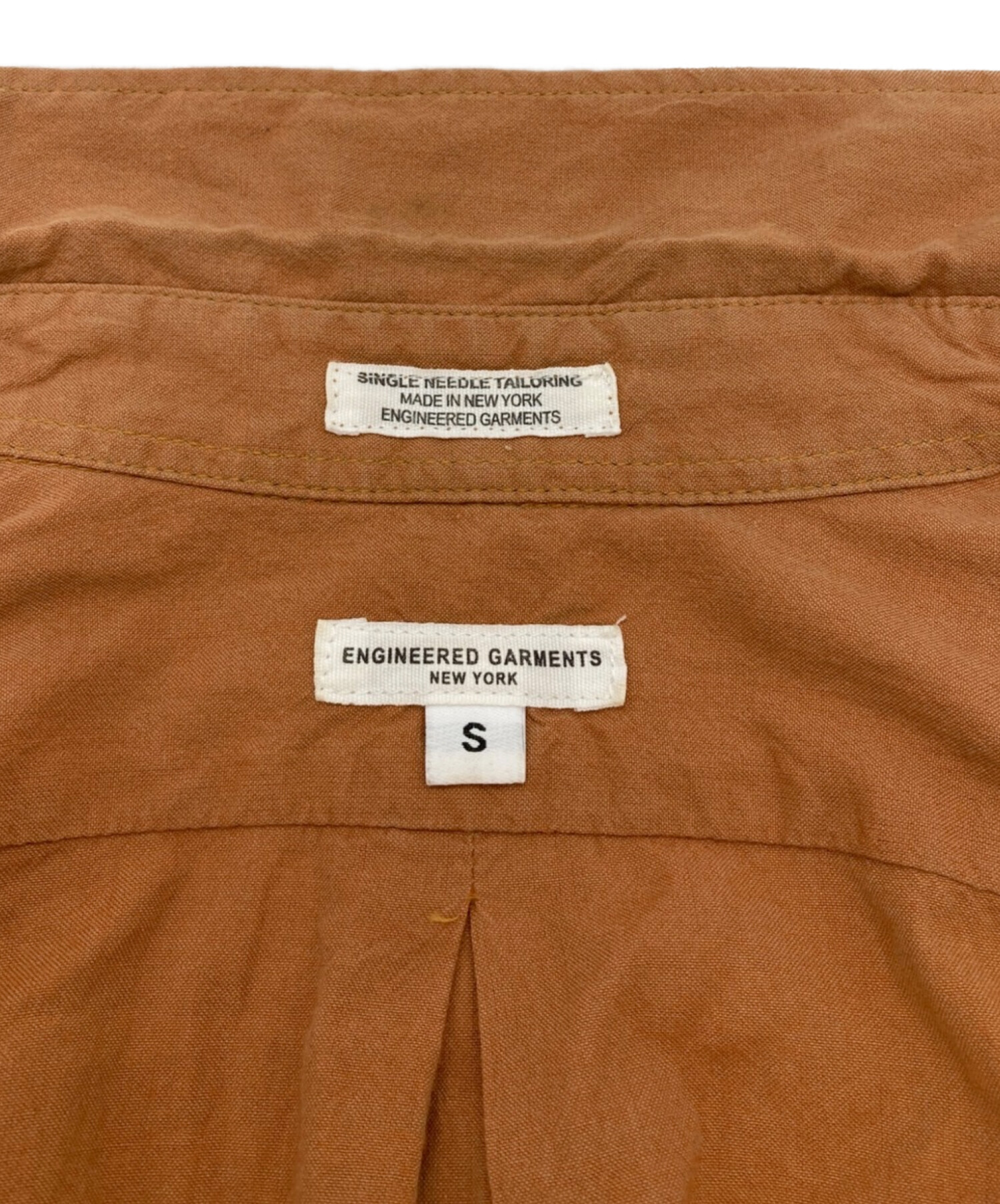 Engineered Garments (エンジニアド ガーメンツ) ロングスリーブシャツ ブラウン サイズ:S