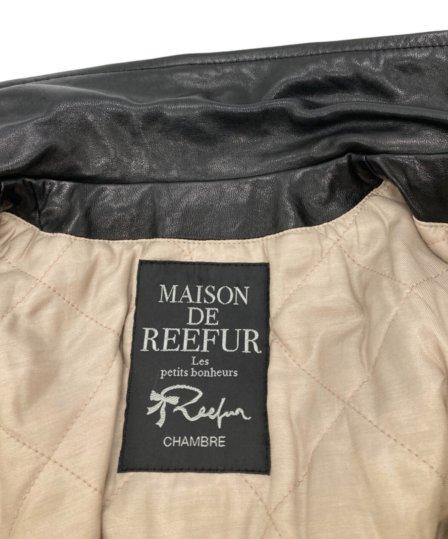 MAISON DE REEFUR (メゾン ド リーファー) レザーライダースジャケット ブラック サイズ:36