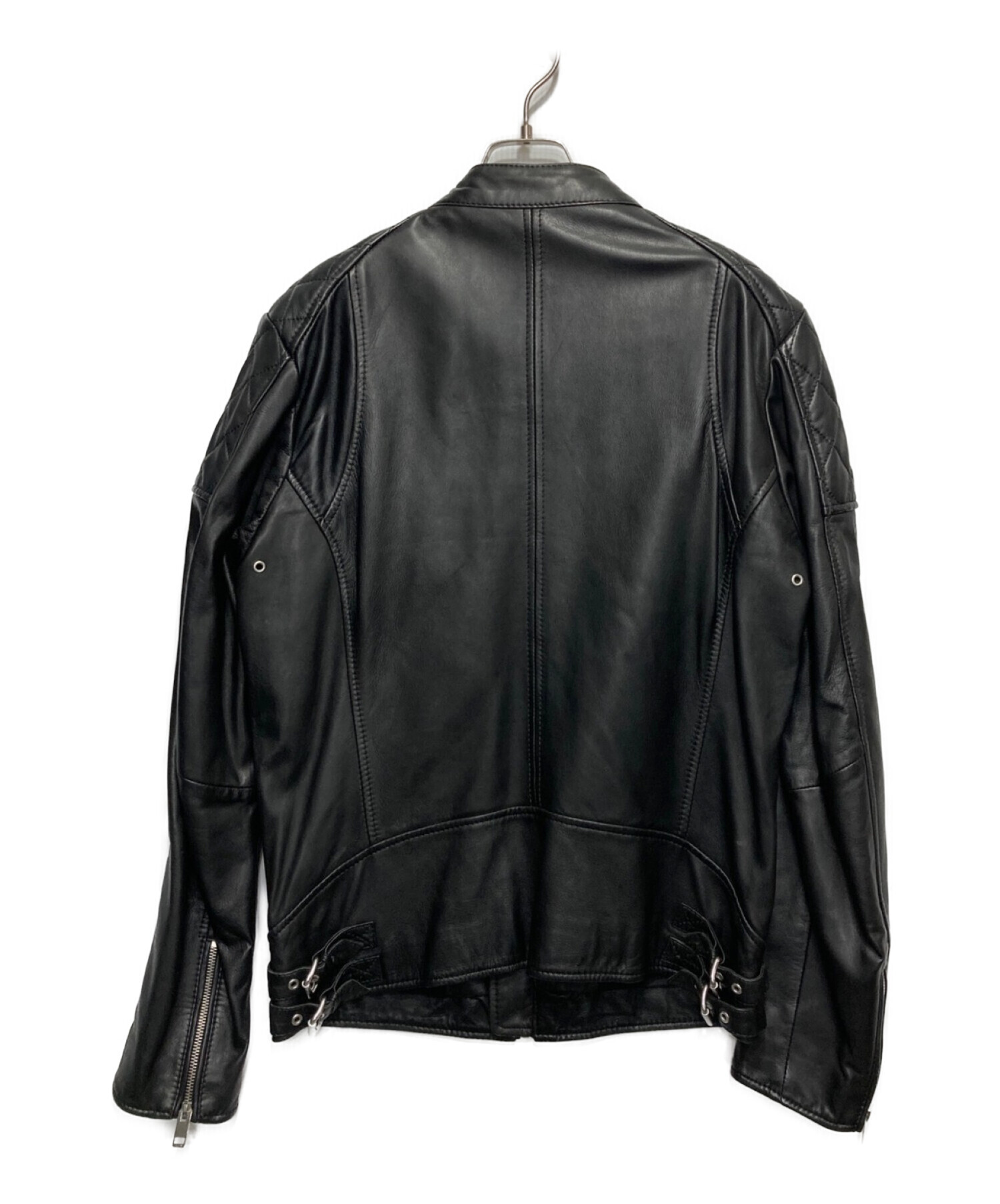 DIESEL (ディーゼル) シープスキンレザーライダースジャケット ブラック サイズ:L