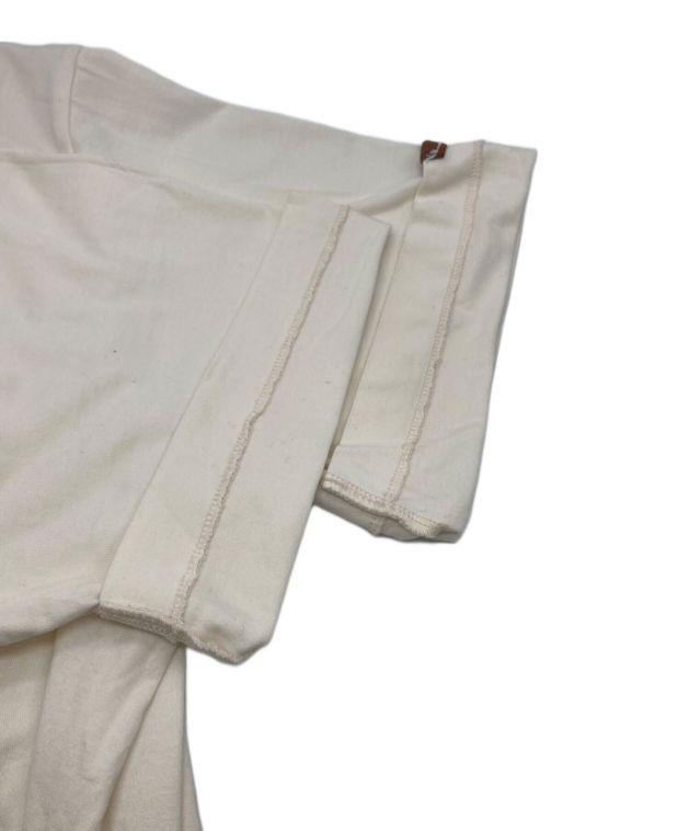 SUNSEA (サンシー) Leather ピス T-shirt ホワイト サイズ:1