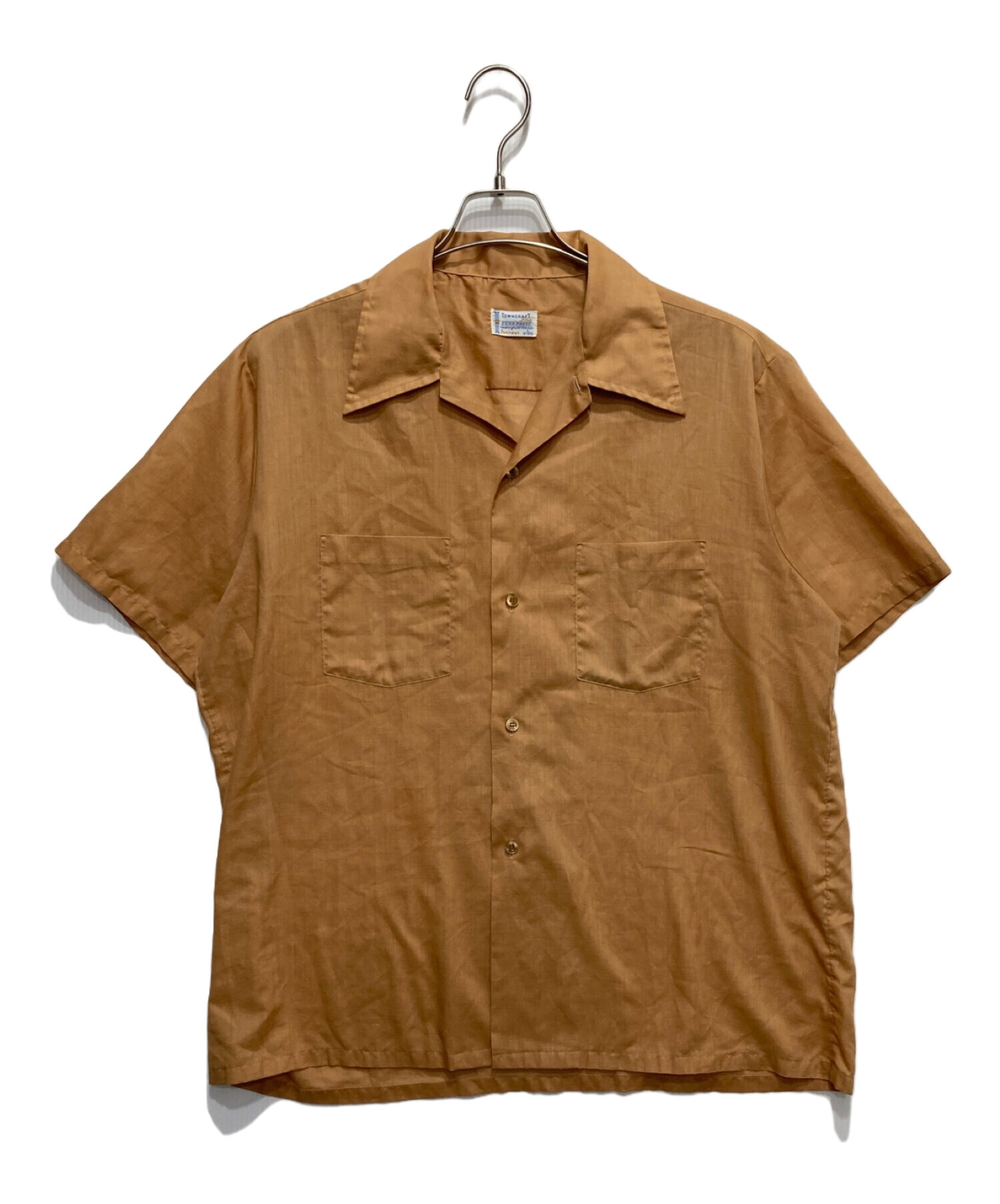 TOWN CRAFT (タウンクラフト) ヴィンテージシャツ オレンジ サイズ:L