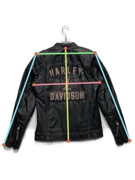 中古・古着通販】HARLEY-DAVIDSON (ハーレーダビッドソン) 加工レザー 