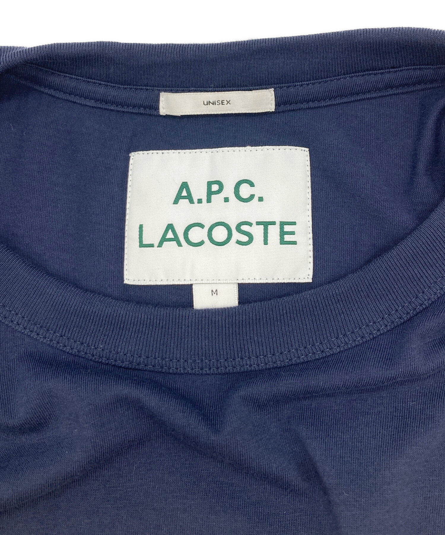 中古・古着通販】A.P.C. (アーペーセー) LACOSTE (ラコステ) ロゴＴシャツ ネイビー サイズ:Ｍ｜ブランド・古着通販  トレファク公式【TREFAC FASHION】スマホサイト