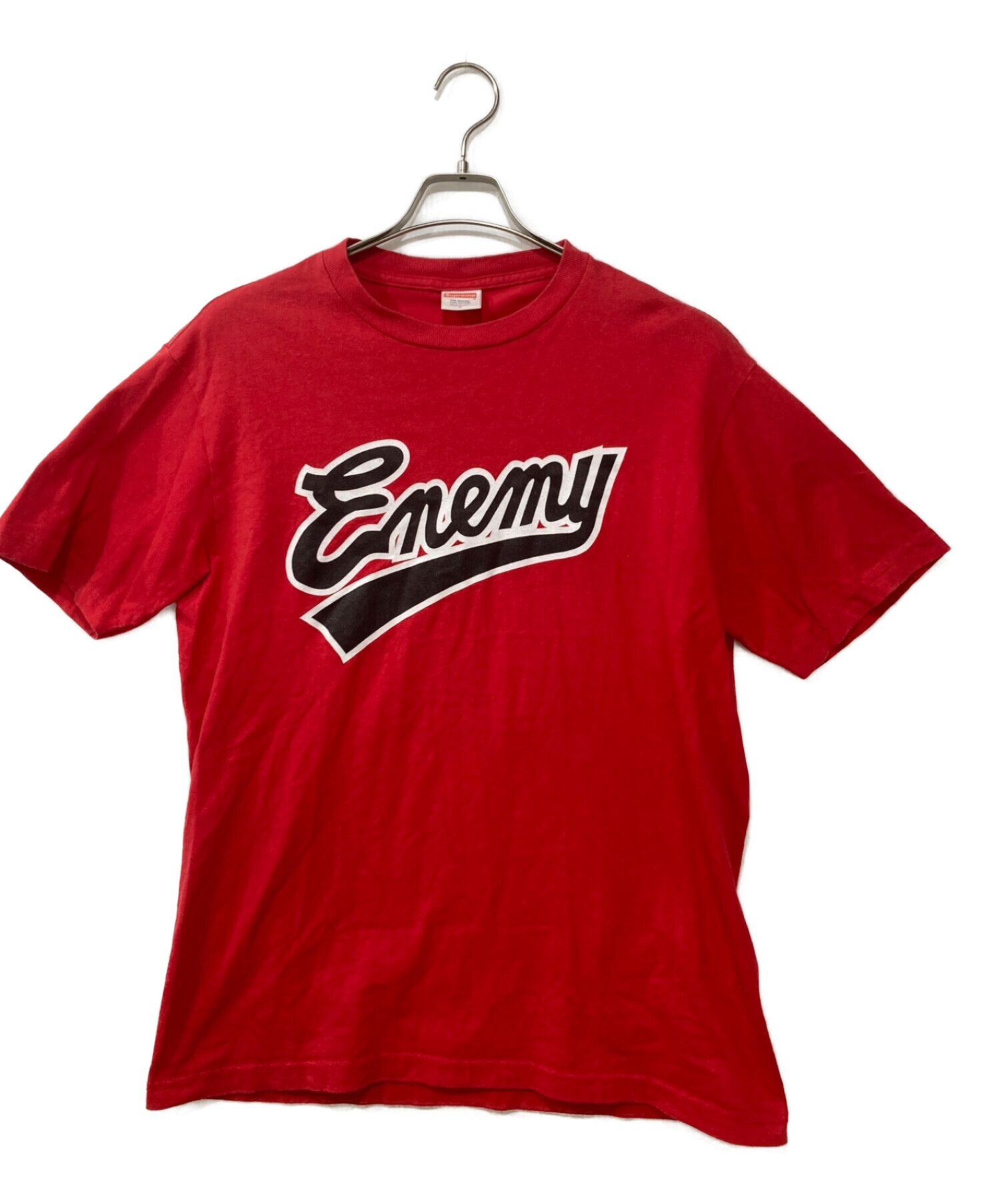 SUPREME (シュプリーム) PUBLIC ENEMY (パブリック エネミー) 06SSパブリックエネミーTシャツ レッド サイズ:Ⅼ