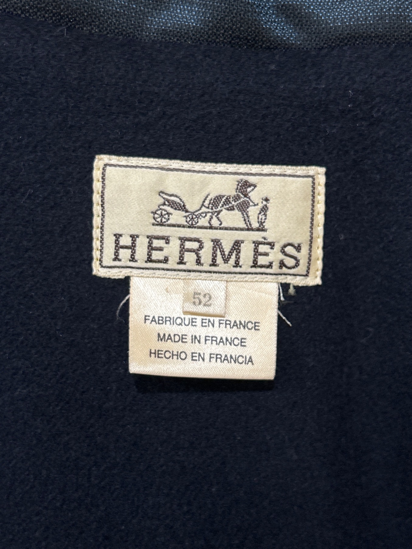 HERMES (エルメス) 中綿ナイロンジャケット ネイビー サイズ:52