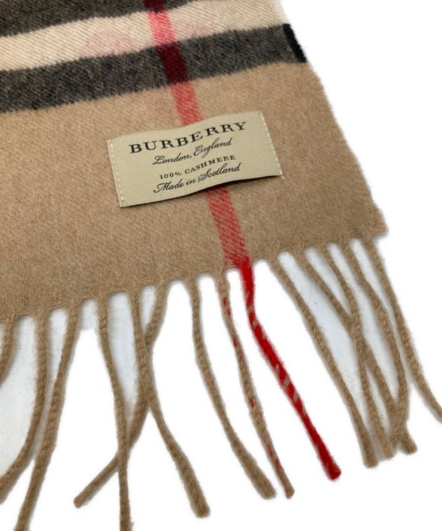 BURBERRY LONDON (バーバリーロンドン) ノバチェック ハート柄 マフラー ブラウン