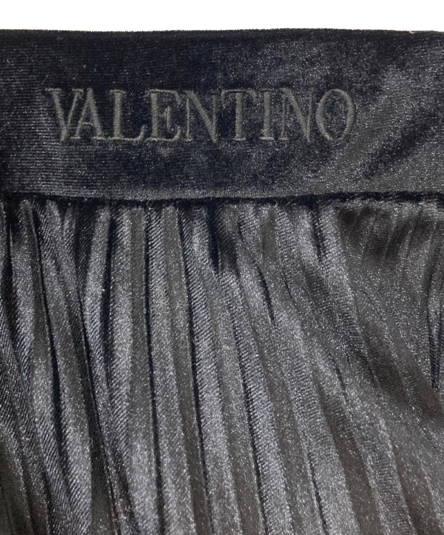 中古・古着通販】VALENTINO (ヴァレンティノ) Velvet Pleated Skirt