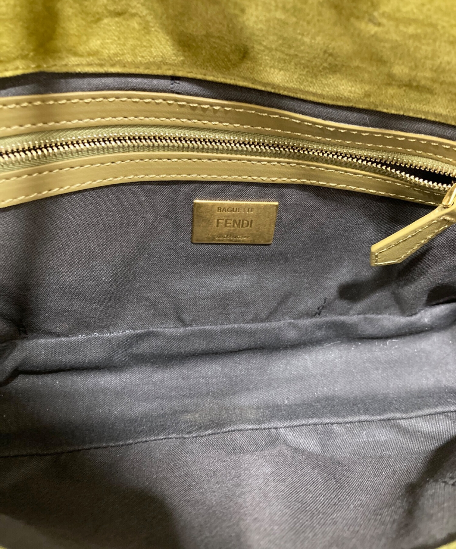 中古・古着通販】FENDI (フェンディ) ベロア マンマバケット オリーブ