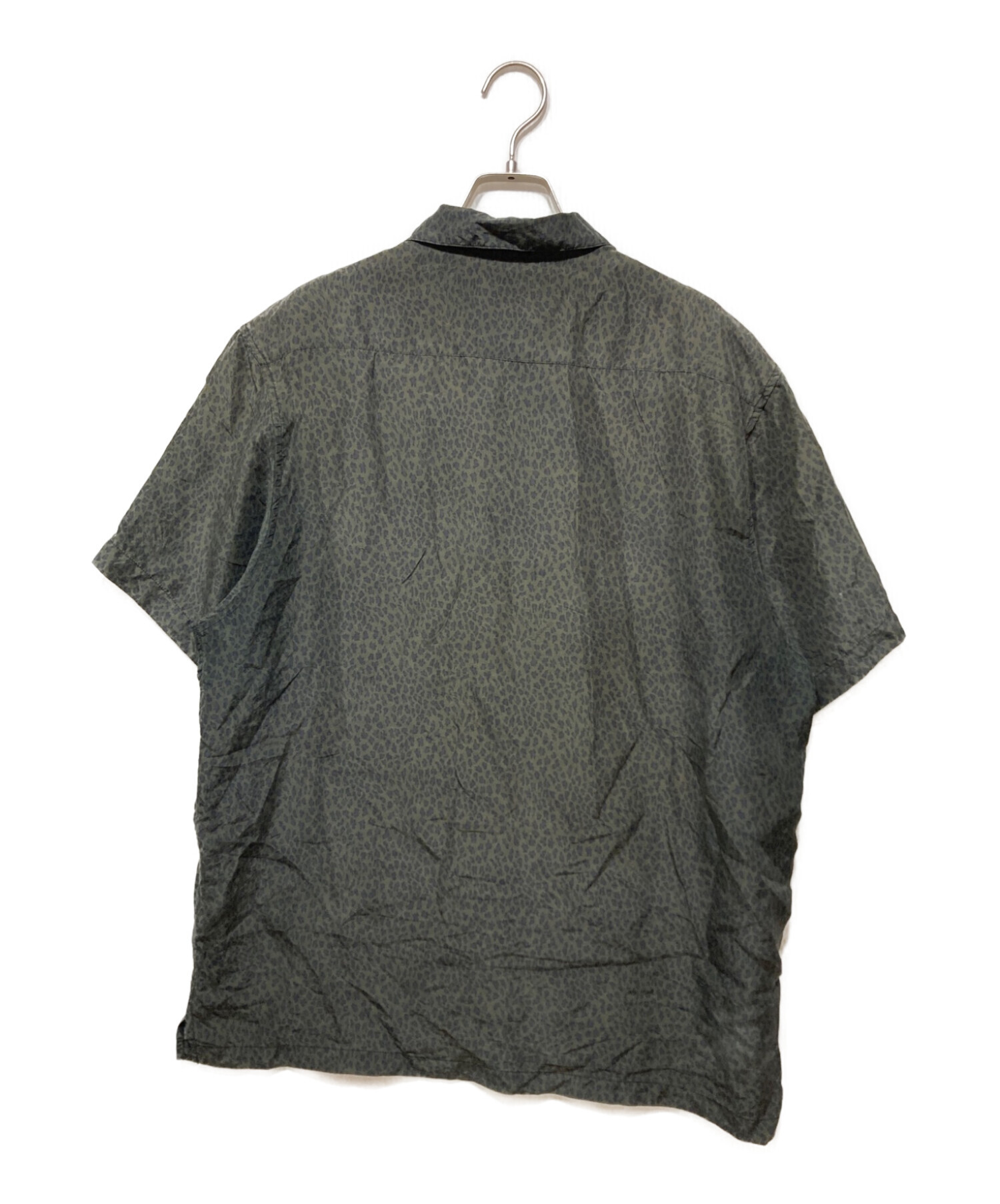 SUPREME (シュプリーム) Leopard Silk S/S Shirt グリーン サイズ:L