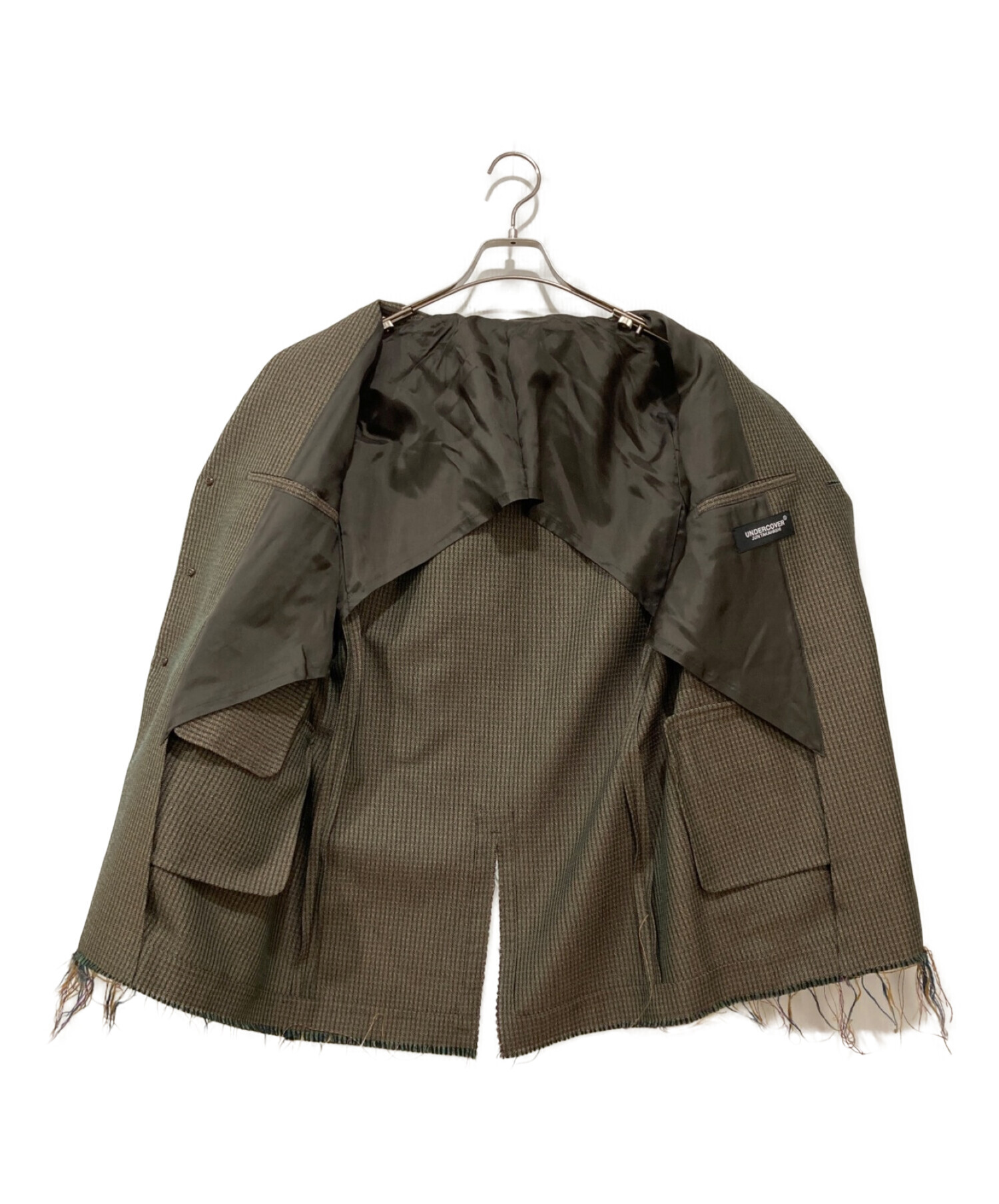 undercover 21ss チェック裾タチキリ セットアップ - テーラードジャケット