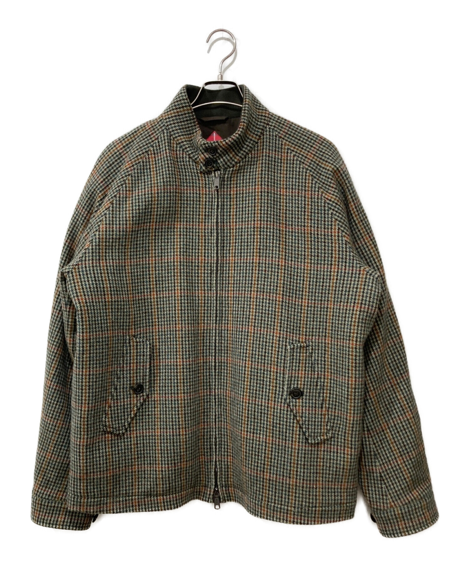 中古・古着通販】BARACUTA (バラクータ) 千鳥柄ハリントンジャケット グリーン サイズ:46｜ブランド・古着通販 トレファク公式【TREFAC  FASHION】スマホサイト