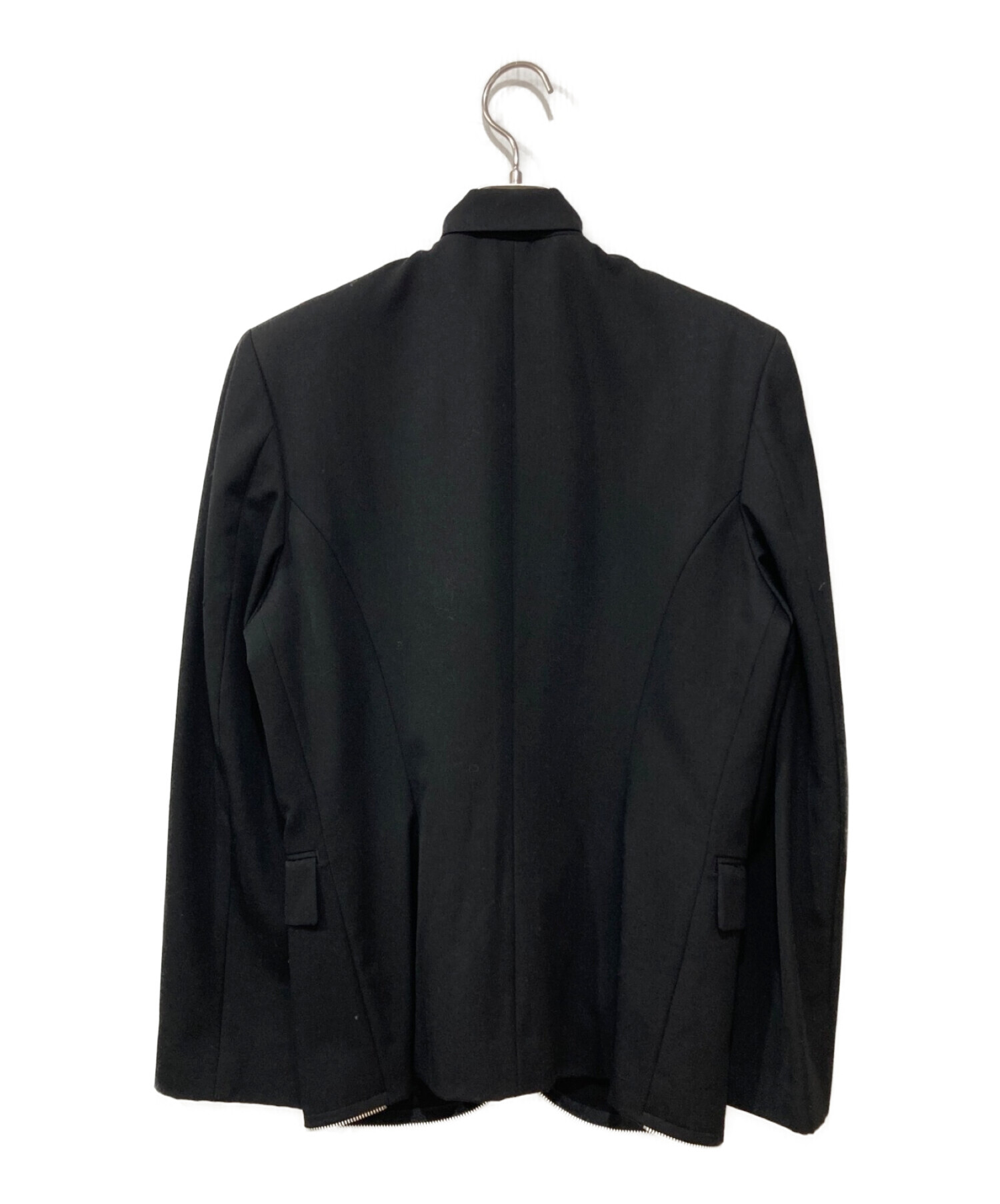 COMME des GARCONS (コムデギャルソン) ジップテーラードジャケット ブラック サイズ:M