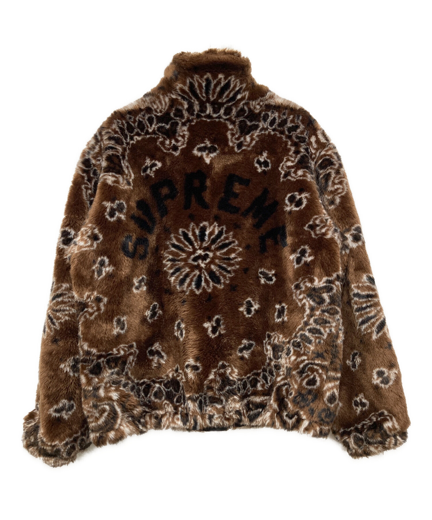 中古・古着通販】SUPREME (シュプリーム) Bandana Faux Fur Bomber Jacket ブラウン  サイズ:L｜ブランド・古着通販 トレファク公式【TREFAC FASHION】スマホサイト