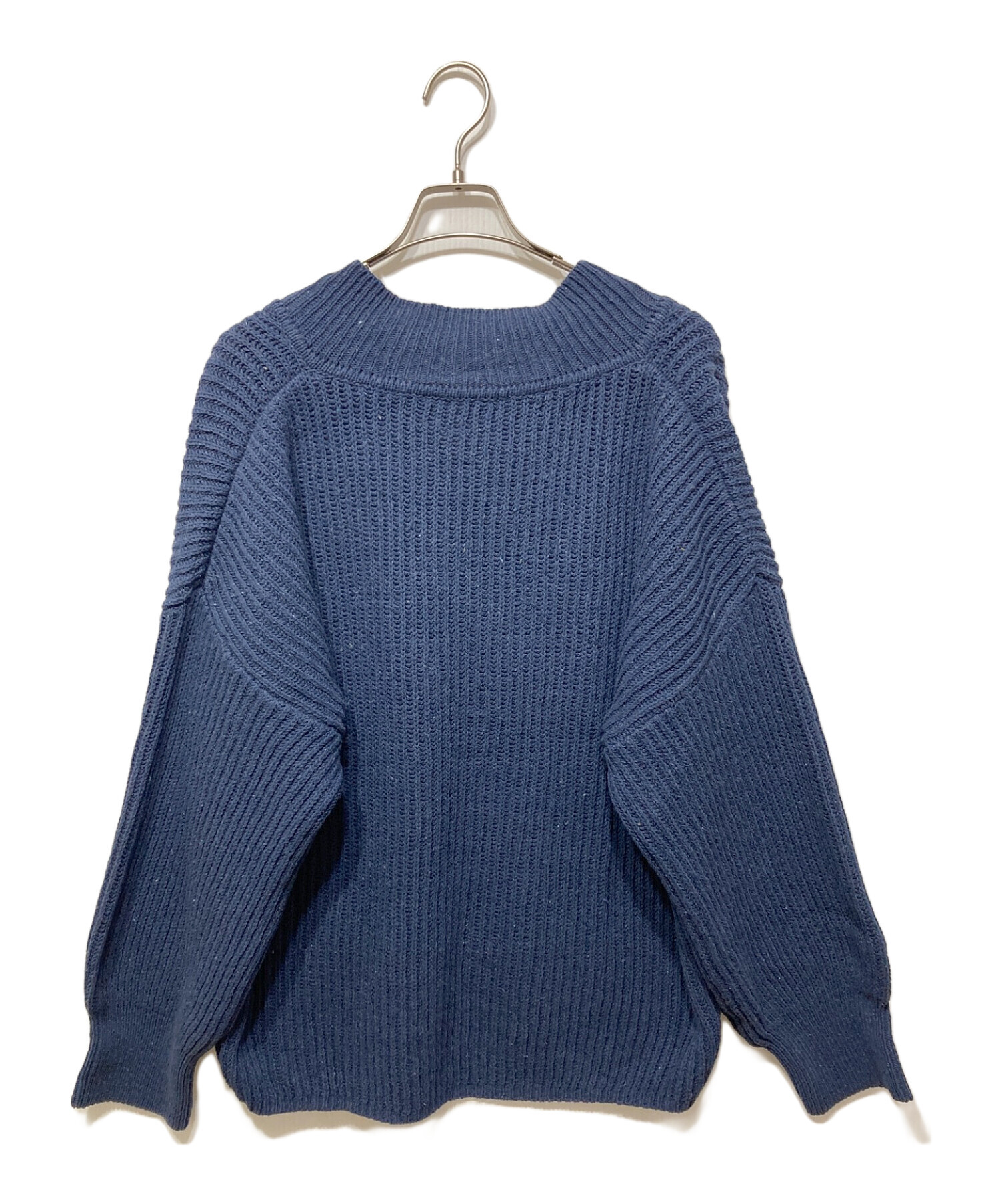 中古・古着通販】L'appartement (アパルトモン) Denim V/N Oversize Knit ネイビー サイズ:S｜ブランド・古着通販  トレファク公式【TREFAC FASHION】スマホサイト