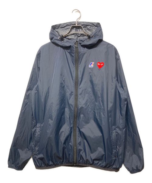 【中古・古着通販】K-WAY (ケイウェイ) PLAY COMME des GARCONS (プレイ コムデギャルソン) ナイロンジャケット ネイビー  サイズ:XL｜ブランド・古着通販 トレファク公式【TREFAC FASHION】スマホサイト