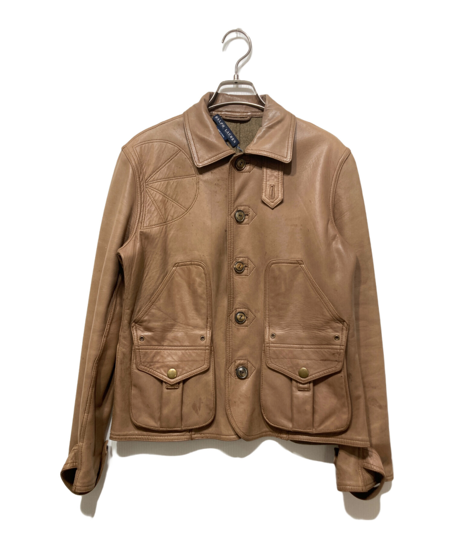 中古・古着通販】RALPH LAUREN (ラルフローレン) レザージャケット ブラウン サイズ:3ｆ｜ブランド・古着通販  トレファク公式【TREFAC FASHION】スマホサイト