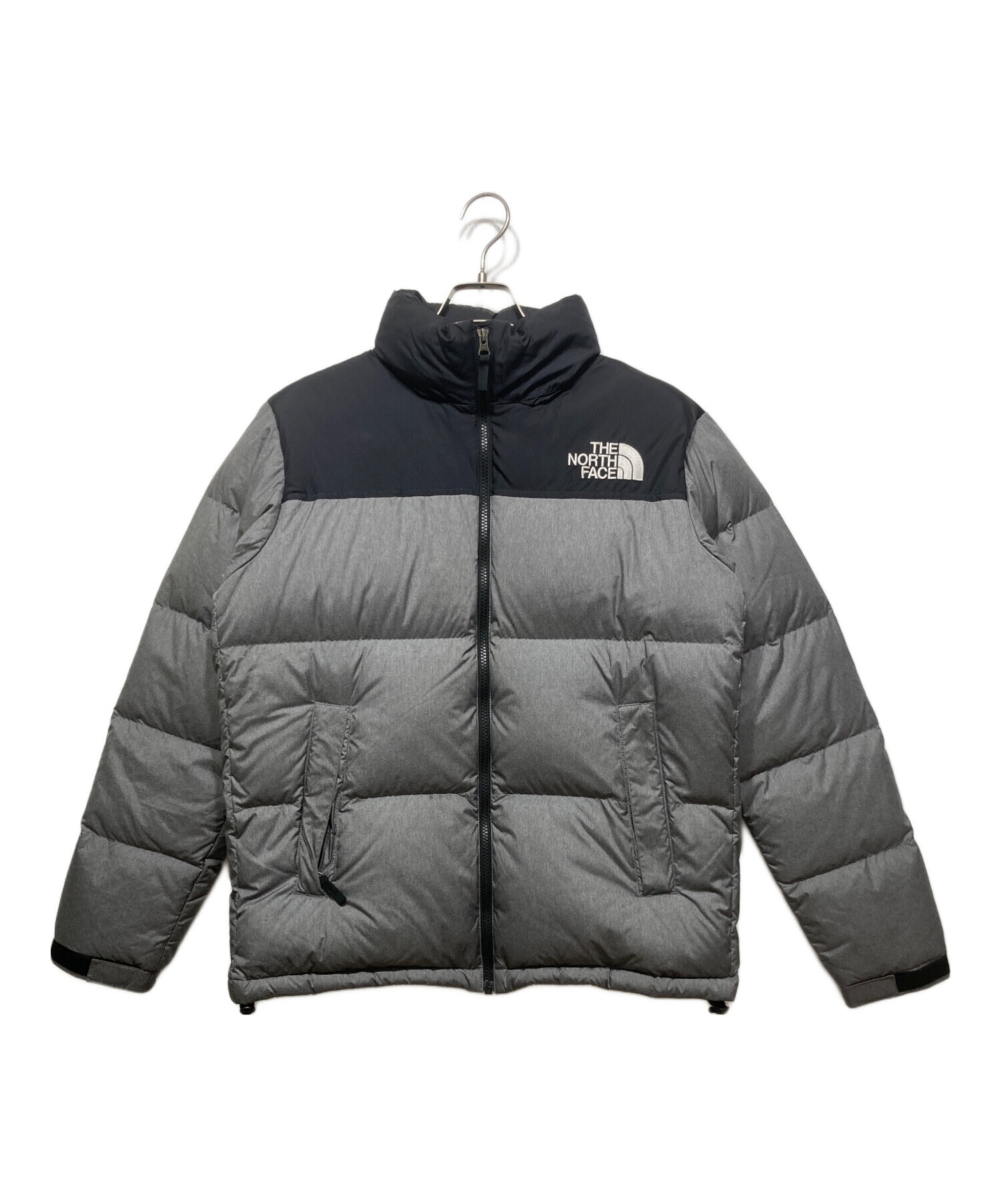 THE NORTH FACE (ザ ノース フェイス) Novelty Nuptse Jacket グレー×ブラック サイズ:L