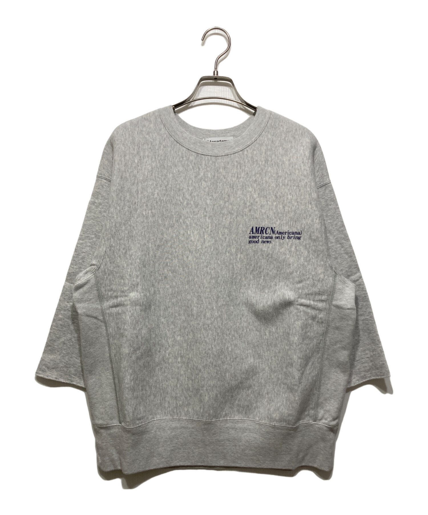 Americana (アメリカーナ) L'Appartement別注 (アパルトモンベッチュウ) Halfsleeve Logo Sweat グレー  サイズ:FREE