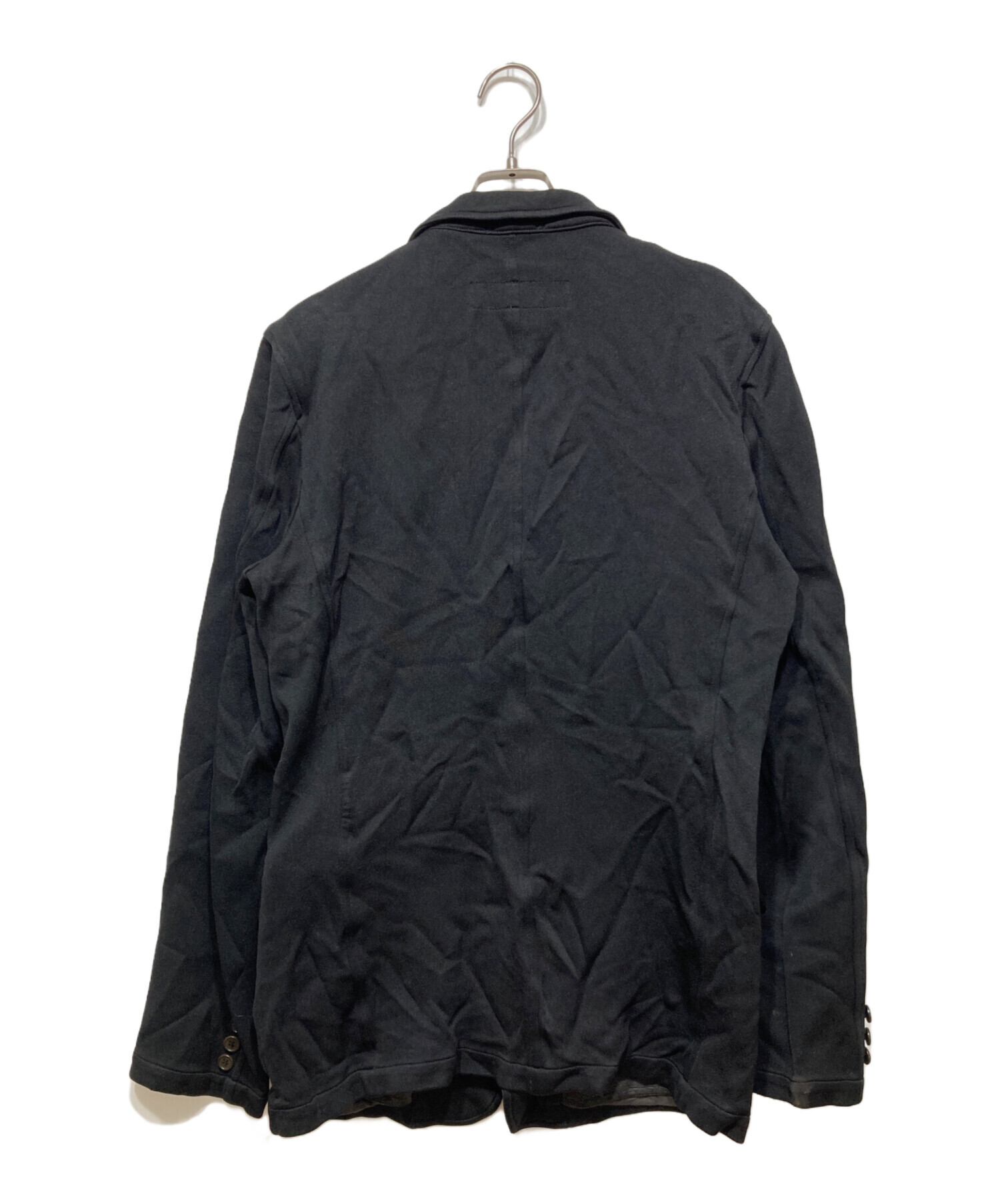 中古・古着通販】COMME des GARCONS HOMME (コムデギャルソン オム) 縮絨加工テーラードジャケット ブラック  サイズ:L｜ブランド・古着通販 トレファク公式【TREFAC FASHION】スマホサイト