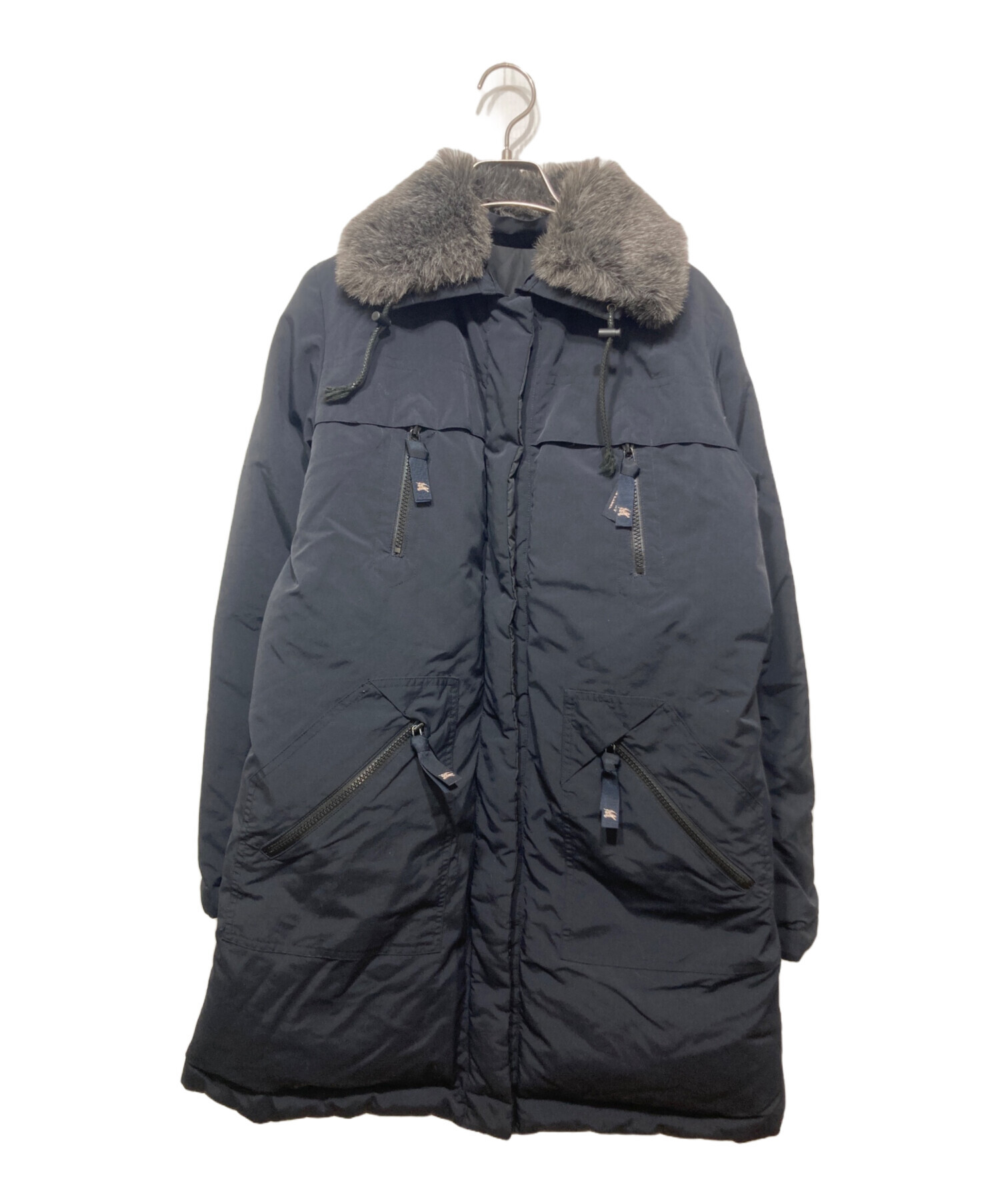 中古・古着通販】BURBERRY BLUE LABEL (バーバリーブルーレーベル) ロングダウンジャケット ブラック サイズ:38｜ブランド・古着通販  トレファク公式【TREFAC FASHION】スマホサイト