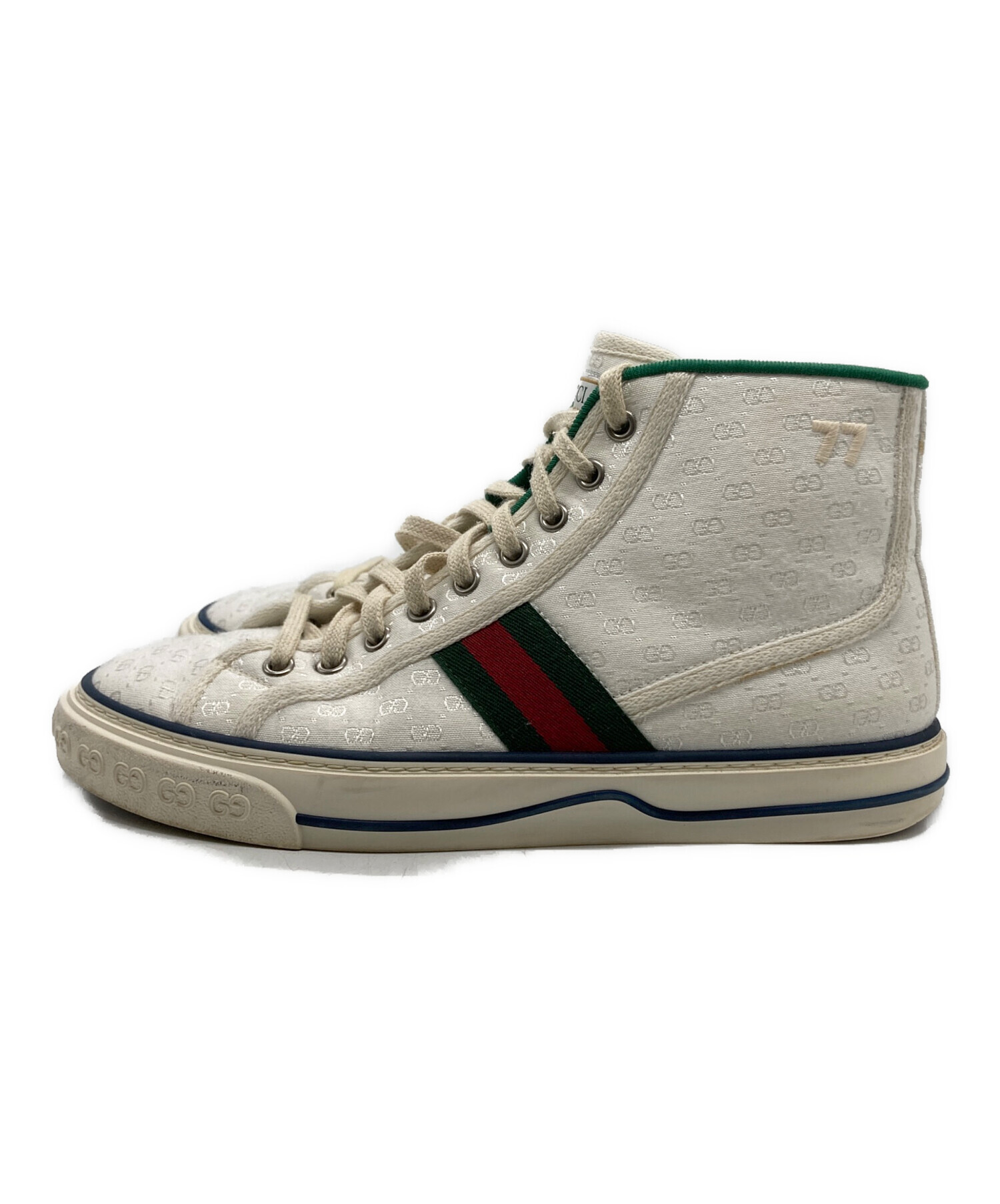 中古・古着通販】GUCCI (グッチ) ハイカットスニーカー ホワイト サイズ:6｜ブランド・古着通販 トレファク公式【TREFAC  FASHION】スマホサイト