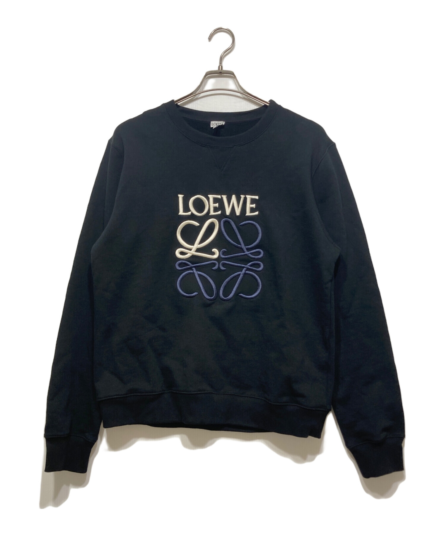 LOEWE (ロエベ) アナグラム スウェット トレーナー ブラック サイズ:XL