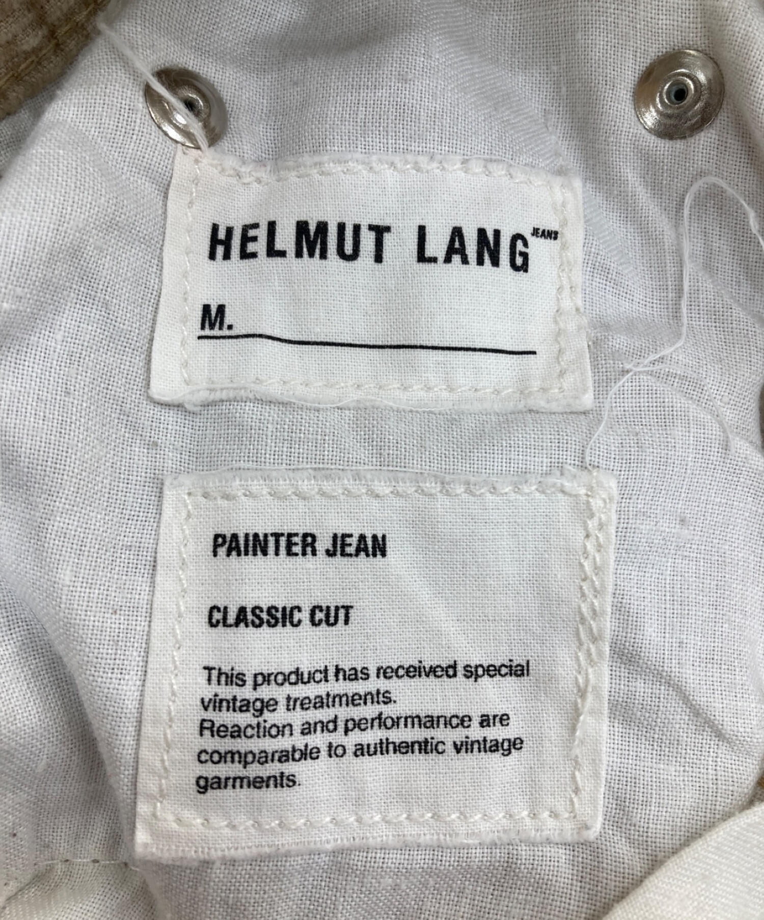 HELMUT LANG (ヘルムートラング) ペンキ加工コーデュロイパンツ ベージュ サイズ:W28