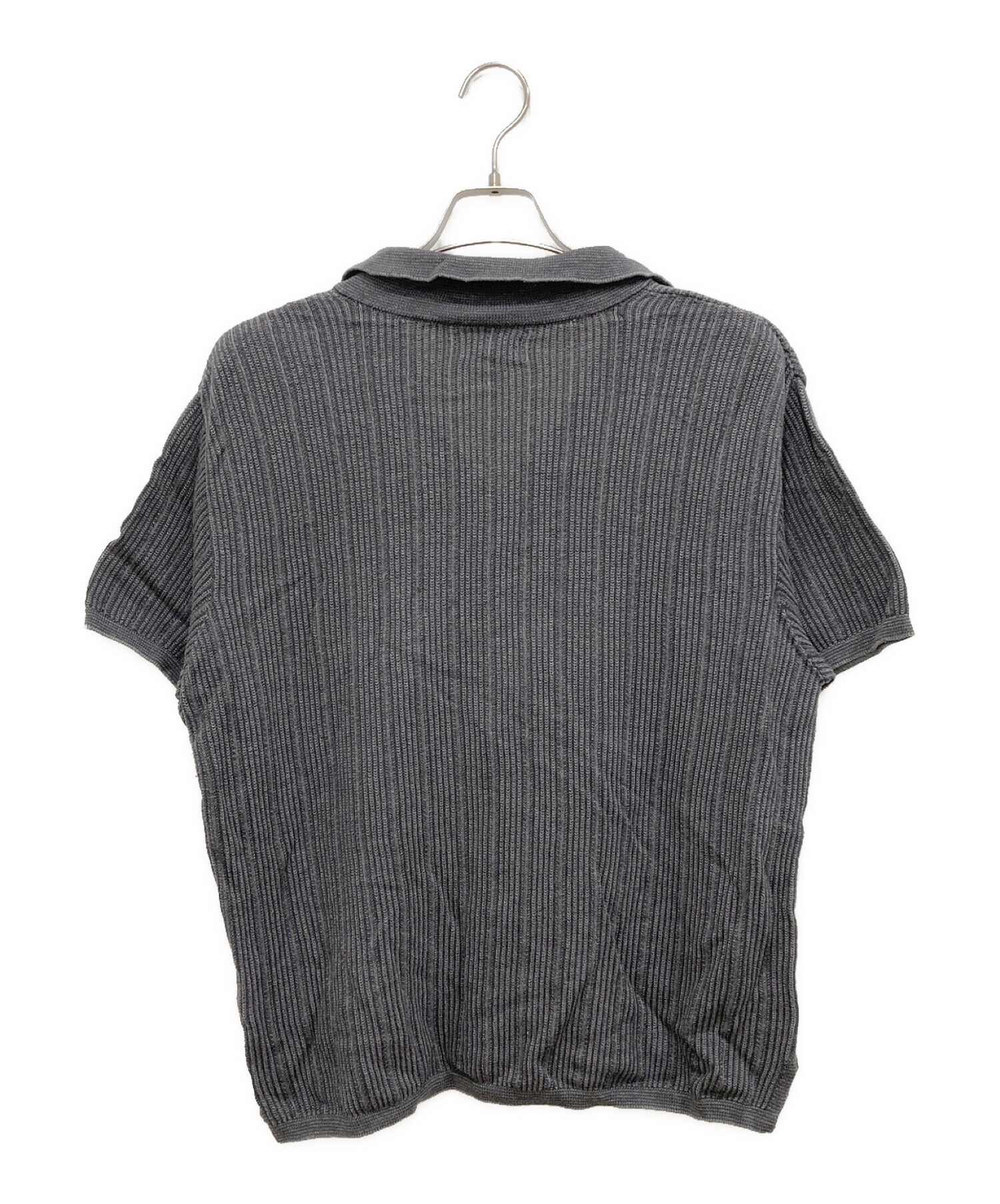 中古・古着通販】Coohem (コーヘン) DRY COTTON STRIPE KNIT SHIRT グレー サイズ:S｜ブランド・古着通販  トレファク公式【TREFAC FASHION】スマホサイト