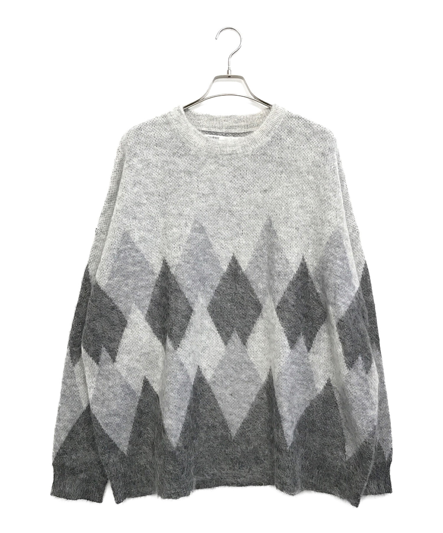 DAIRIKU (ダイリク) Argyle Mohair Pullover Knit グレー サイズ:L 未使用品