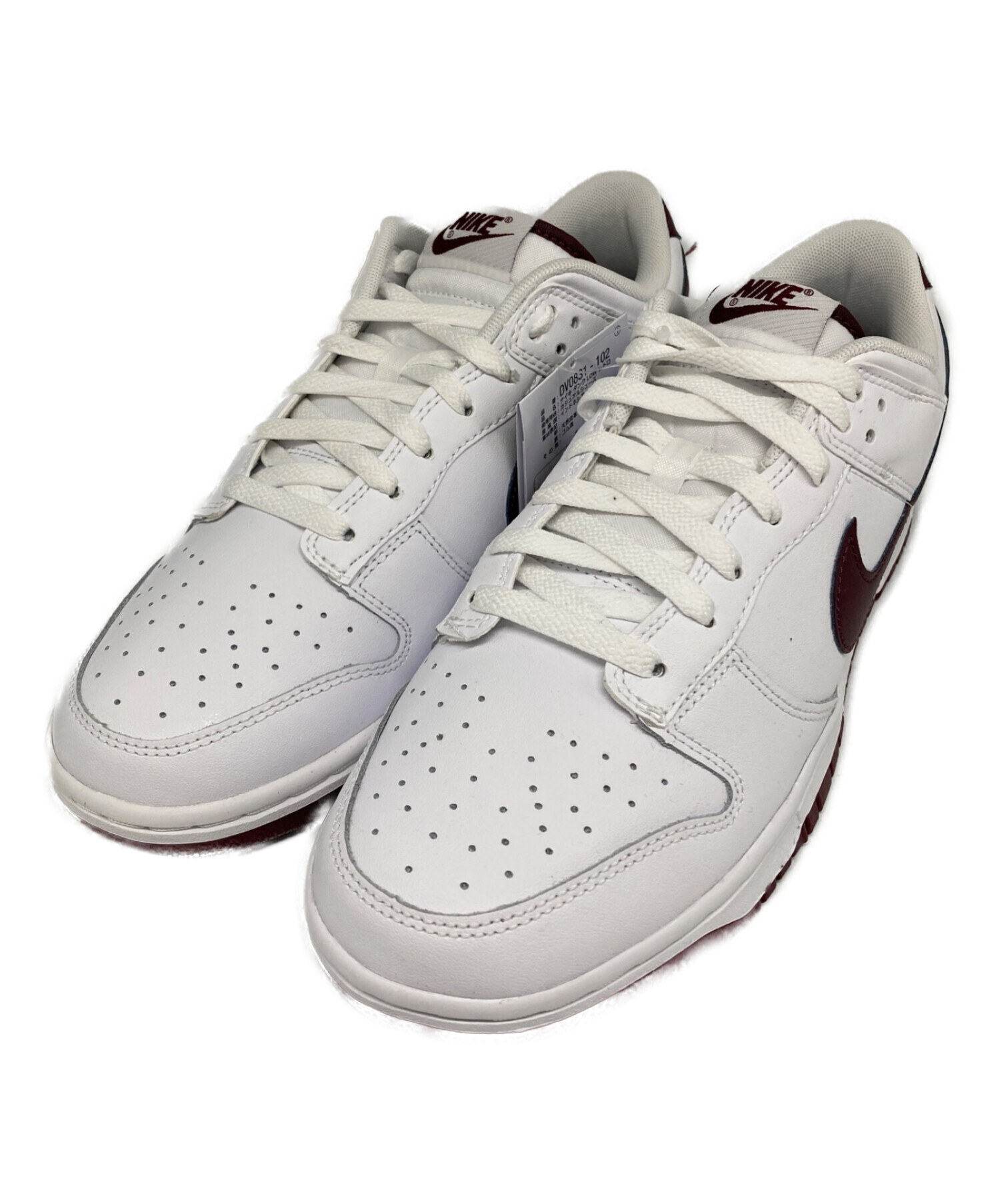 中古・古着通販】NIKE (ナイキ) NIKE DUNK LOW RETRO ホワイト×ワイン