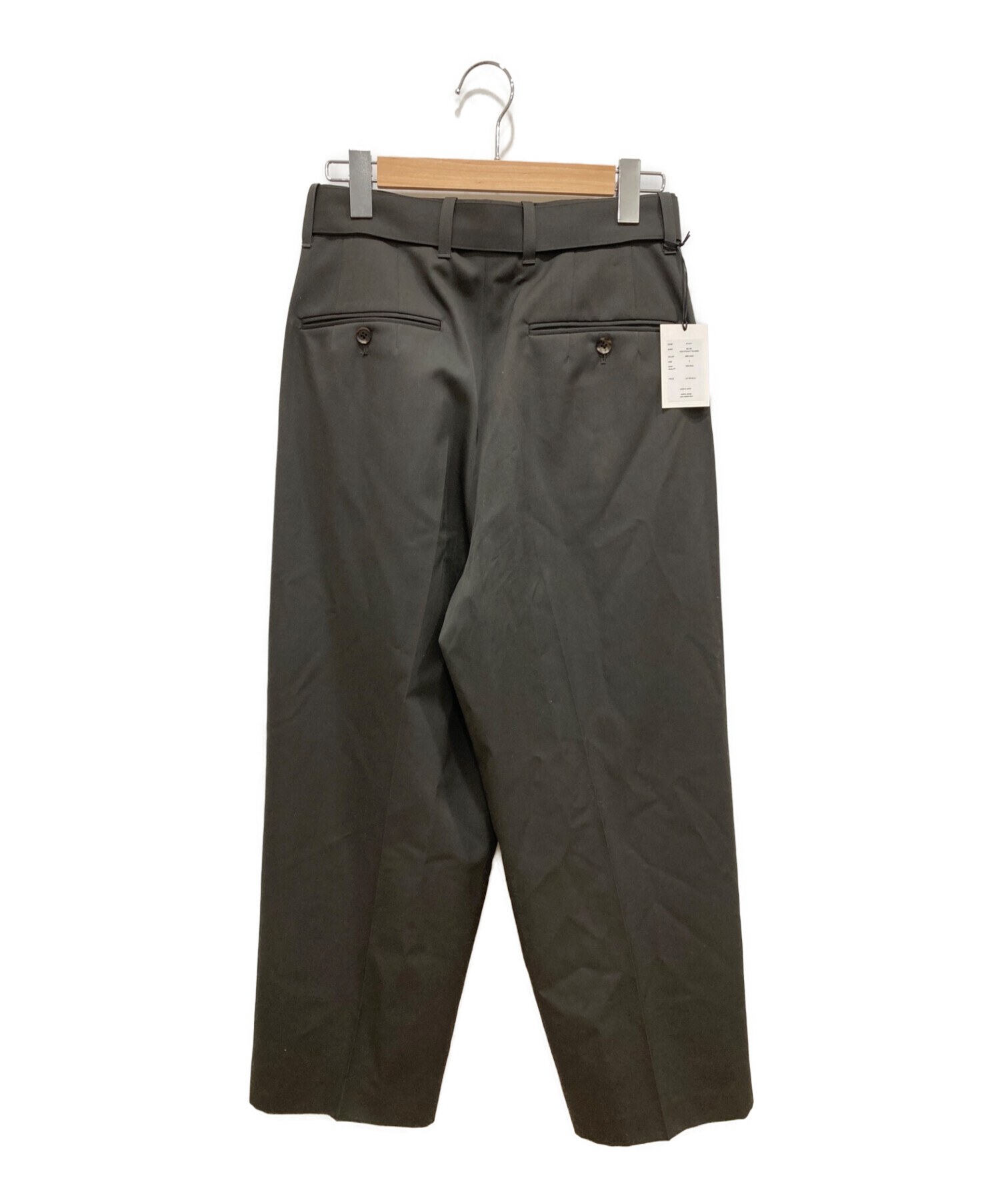 stein (シュタイン) BELTED WIDE STRAIGHT TROUSERS グレー サイズ:S 未使用品