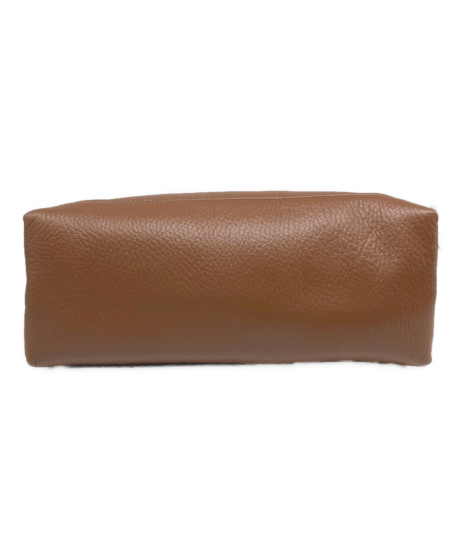 YOUNG & OLSEN The DRYGOODS STORE (ヤングアンドオルセン ザ ドライグッズストア) EMBOSSED LEATHER  ZIP BOAT BAG S ブラウン 未使用品