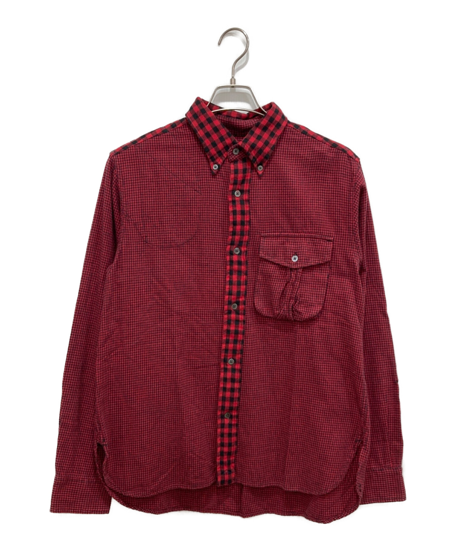 Woolrich Woolen Mills (ウールリッチウーレンミルズ) クレイジーパターンネルシャツ レッド サイズ:M