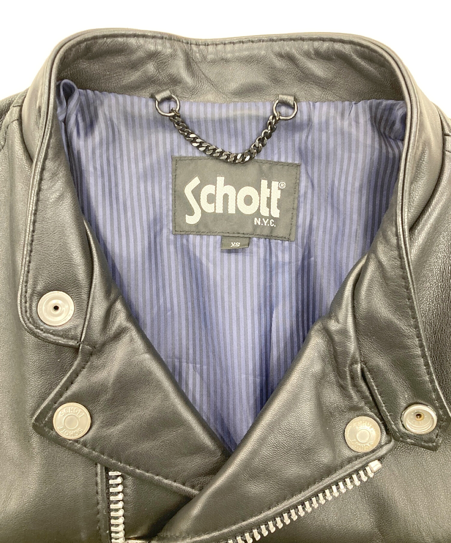 中古・古着通販】Schott (ショット) IENA (イエナ) レザーライダースジャケット ブラック サイズ:XS｜ブランド・古着通販  トレファク公式【TREFAC FASHION】スマホサイト