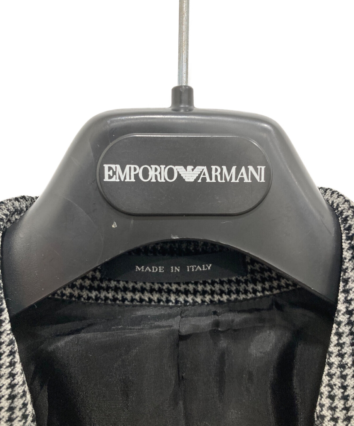 EMPORIO ARMANI (エンポリオアルマーニ) ベロアテーラードジャケット グレー サイズ:S(44)