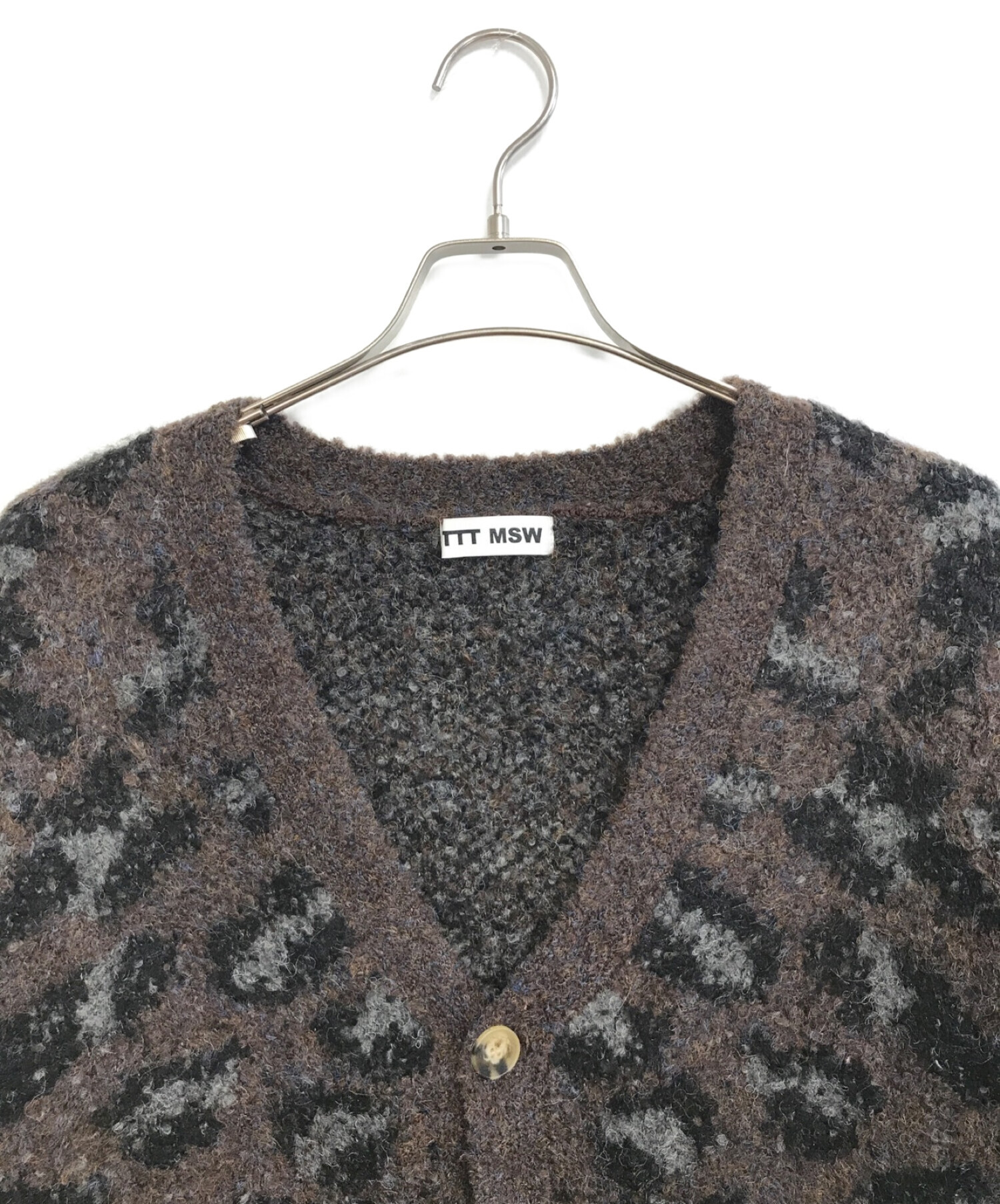 TTT MSW leopard knit cardigan ブラック-