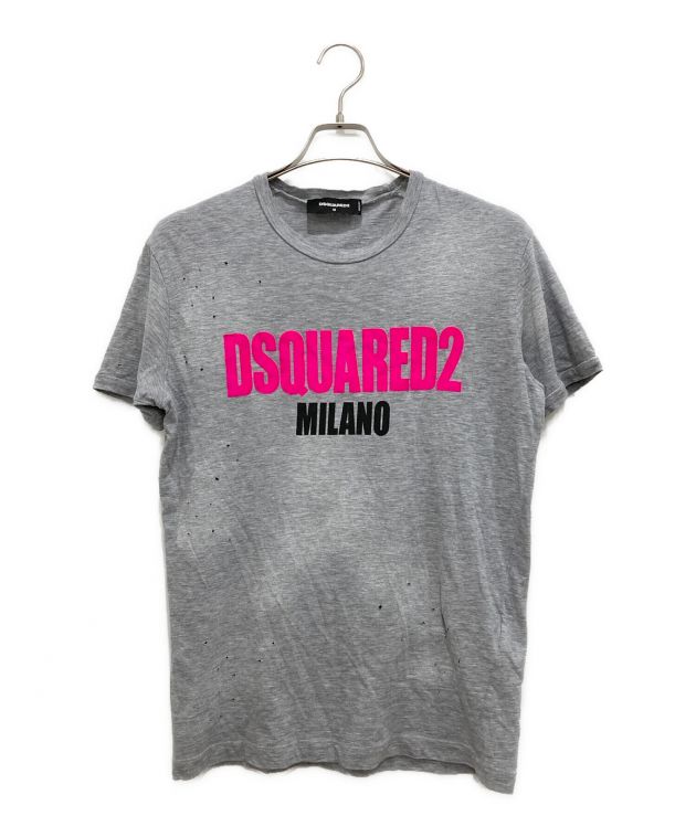 中古・古着通販】DSQUARED2 (ディースクエアード) ダメージ加工Tシャツ グレー サイズ:M｜ブランド・古着通販 トレファク公式【TREFAC  FASHION】スマホサイト