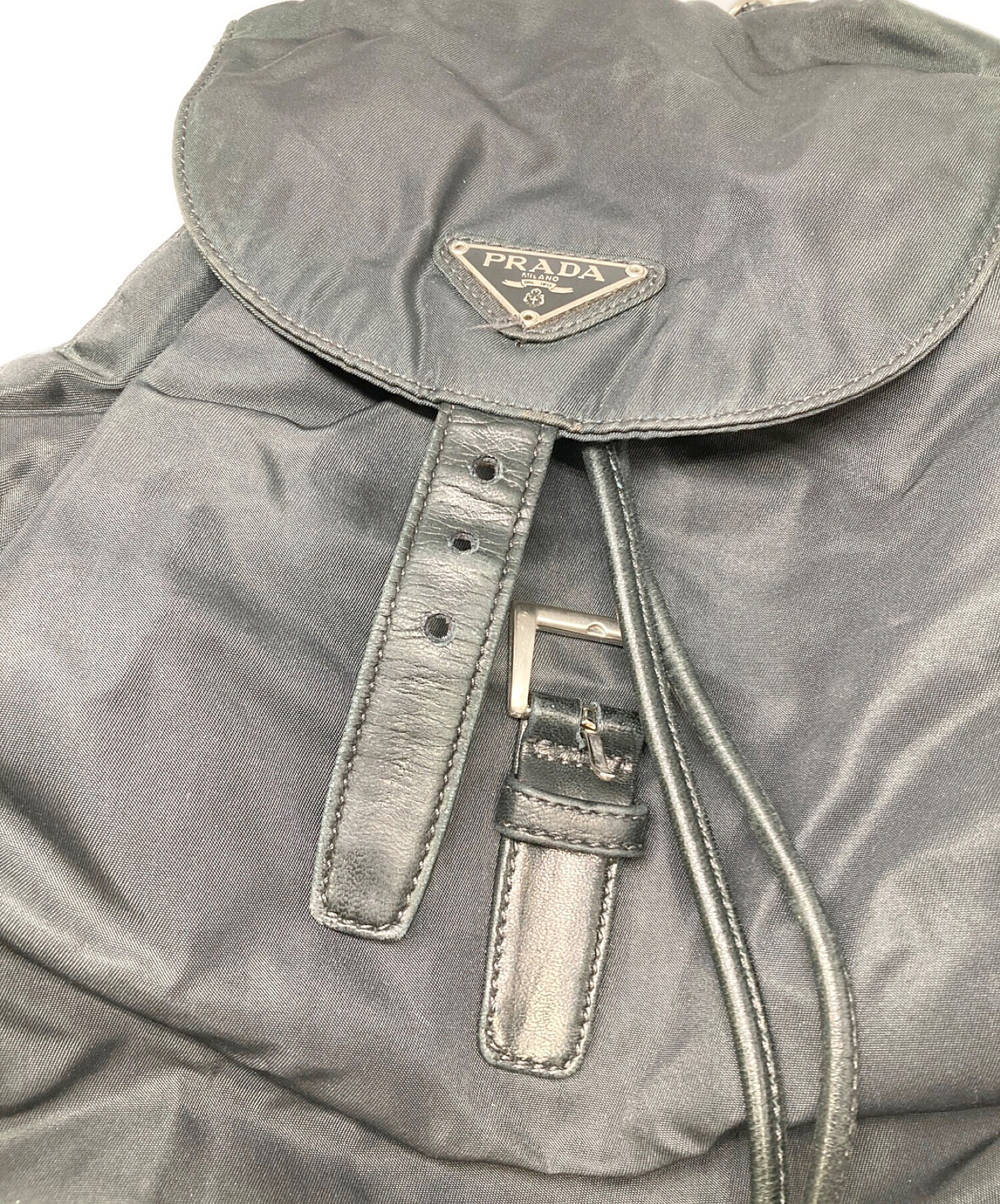 中古・古着通販】PRADA (プラダ) チェーンミニリュック ダークグリーン