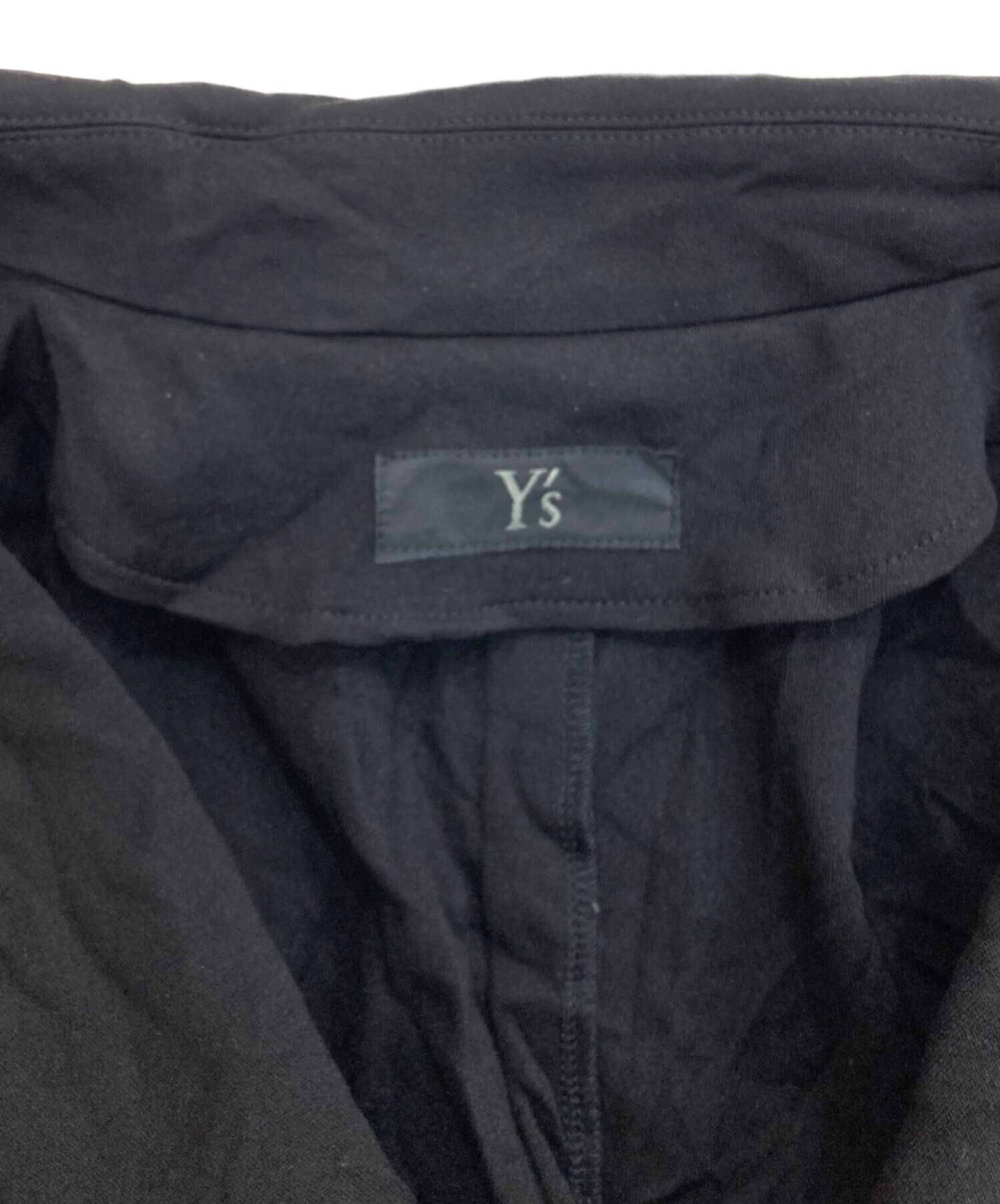 Y's (ワイズ) シワ加工ストレッチポリスムースコート ブラック サイズ:M