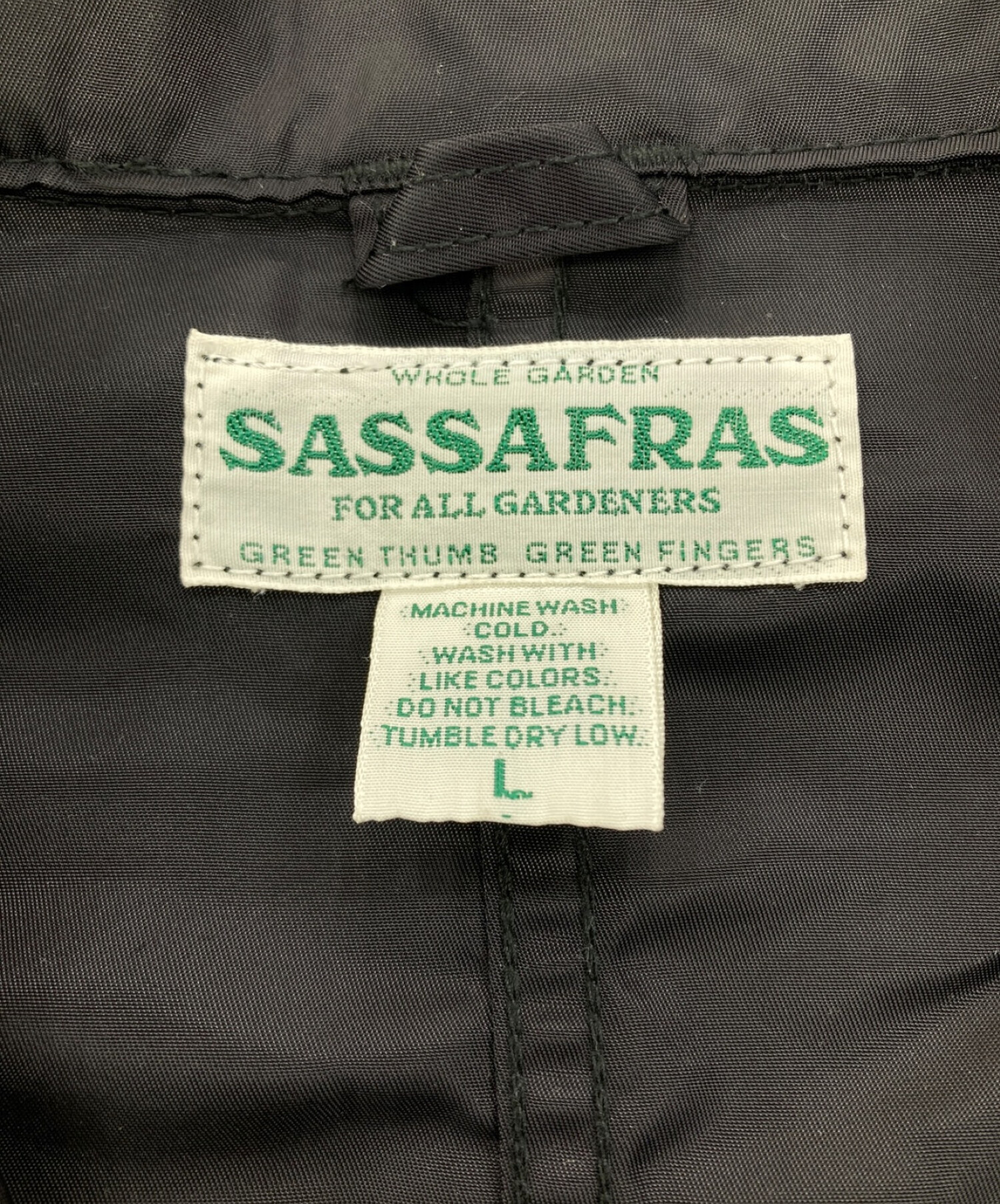 SASSAFRAS (ササフラス) G.D.U Leaf Jacket ブラック サイズ:L