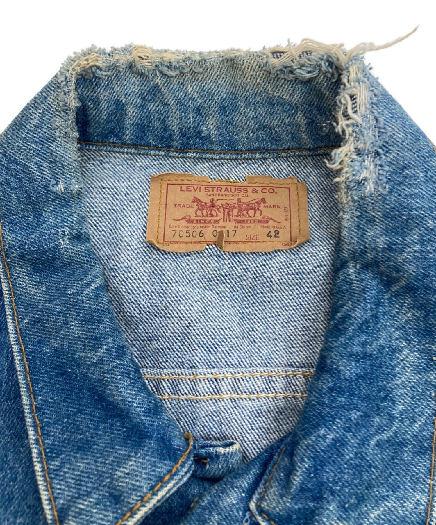 中古・古着通販】LEVI'S (リーバイス) 80sデニムジャケット インディゴ