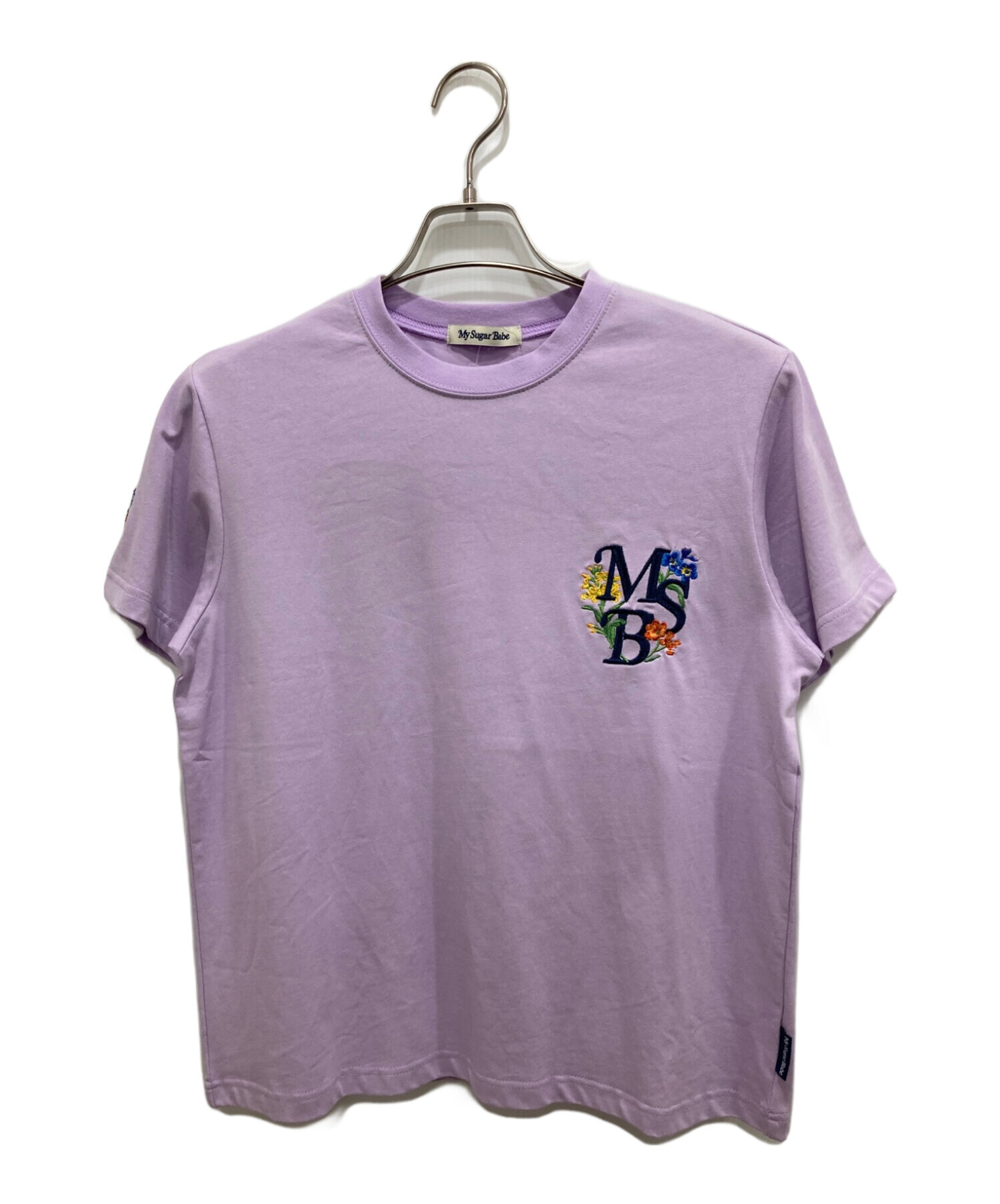 中古・古着通販】My Sugar Babe (マイシュガーベイブ) MSB embroidery flower logo tee パープル サイズ:M  未使用品｜ブランド・古着通販 トレファク公式【TREFAC FASHION】スマホサイト