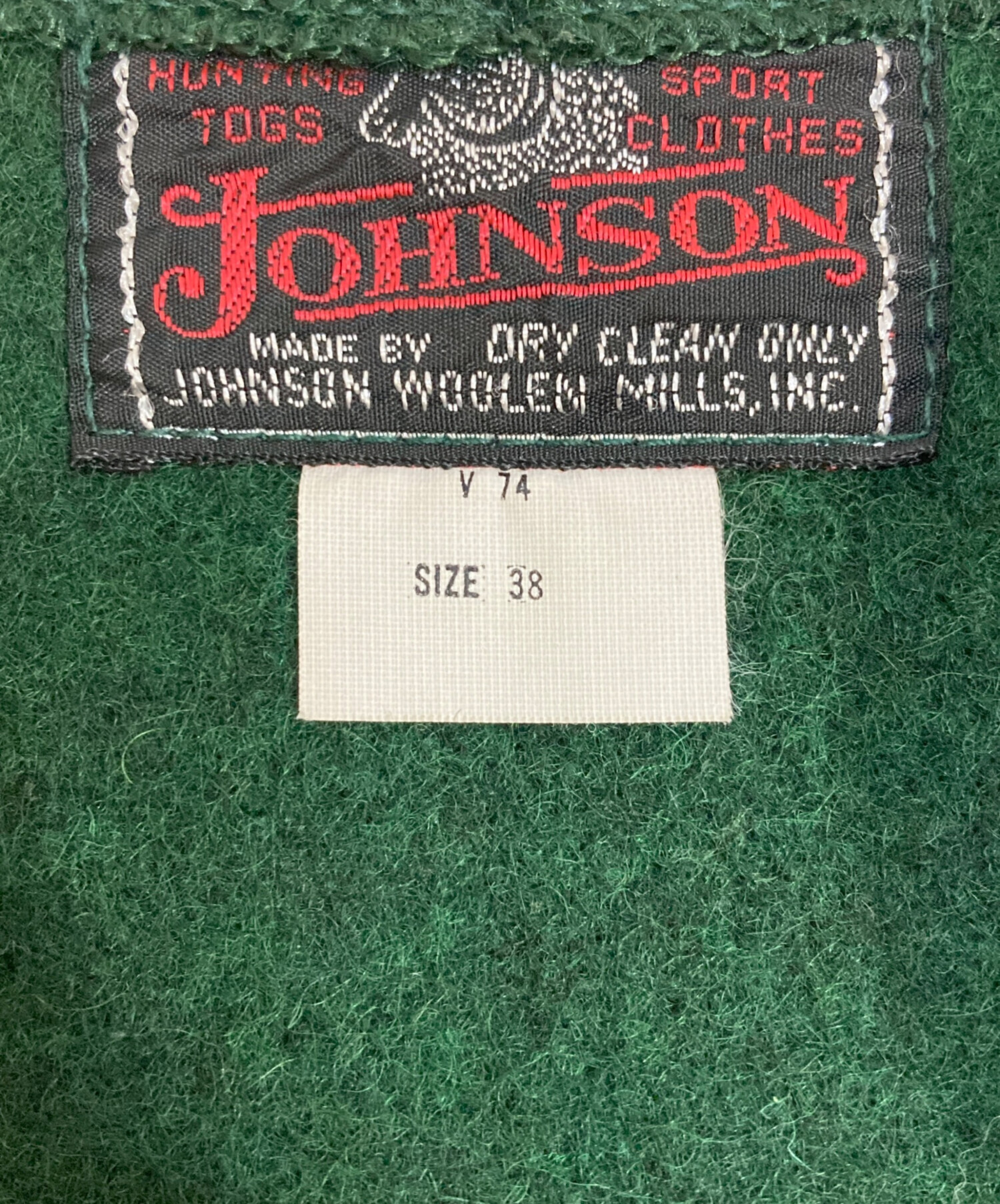 中古・古着通販】JOHNSON WOOLEN MILLS (ジョンソンウーレンミルズ) ウールジレベスト グリーン  サイズ:38(M)｜ブランド・古着通販 トレファク公式【TREFAC FASHION】スマホサイト