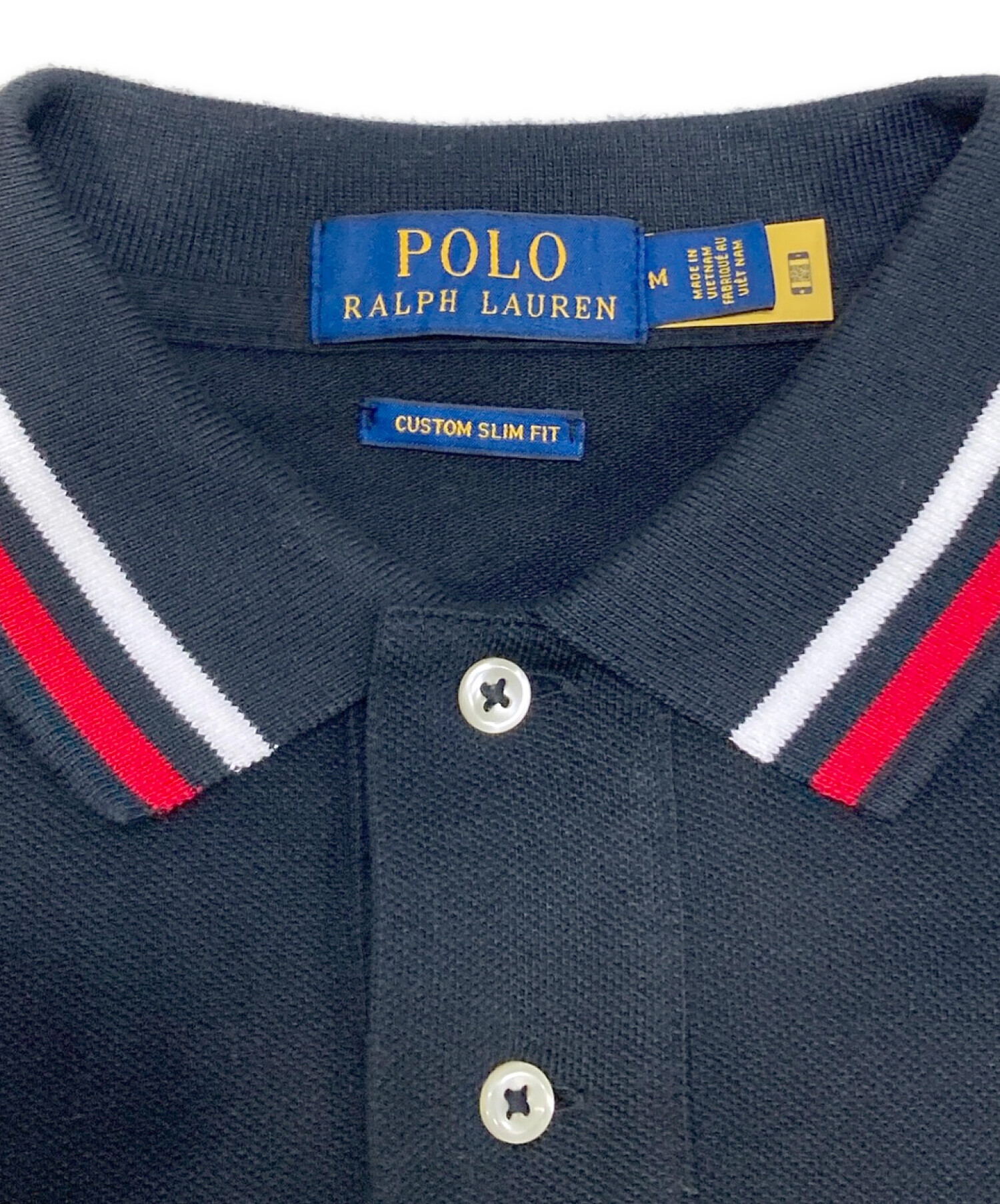 POLO RALPH LAUREN (ポロ・ラルフローレン) 長袖ポロシャツ ブラック サイズ:M