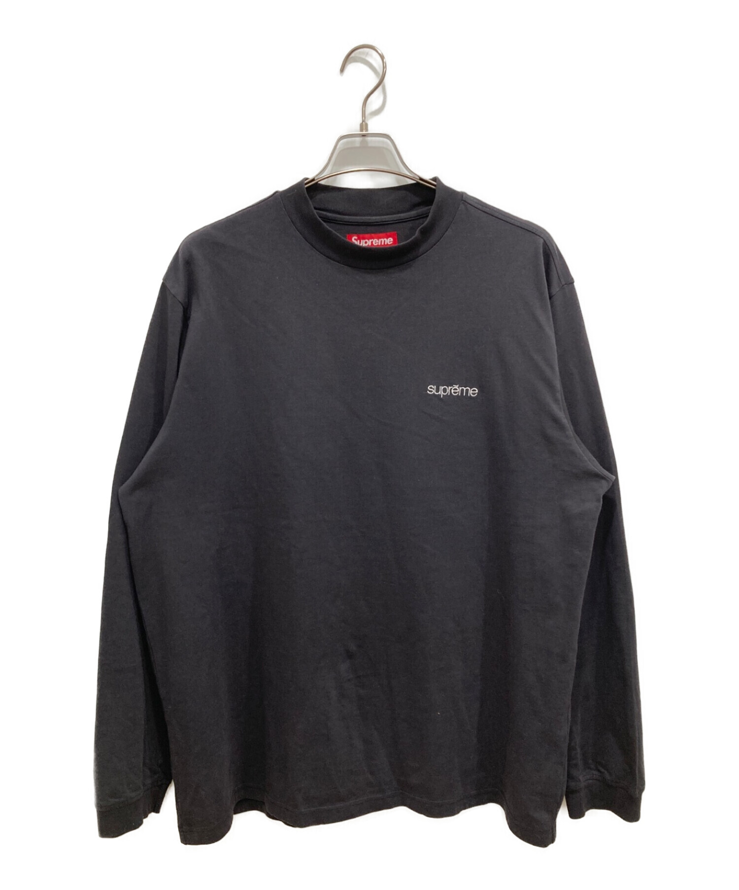 Supreme Mock Neck L/S Top Long Sleeve Tee T-Shirt Jersey FW22 Black Size M  NWT